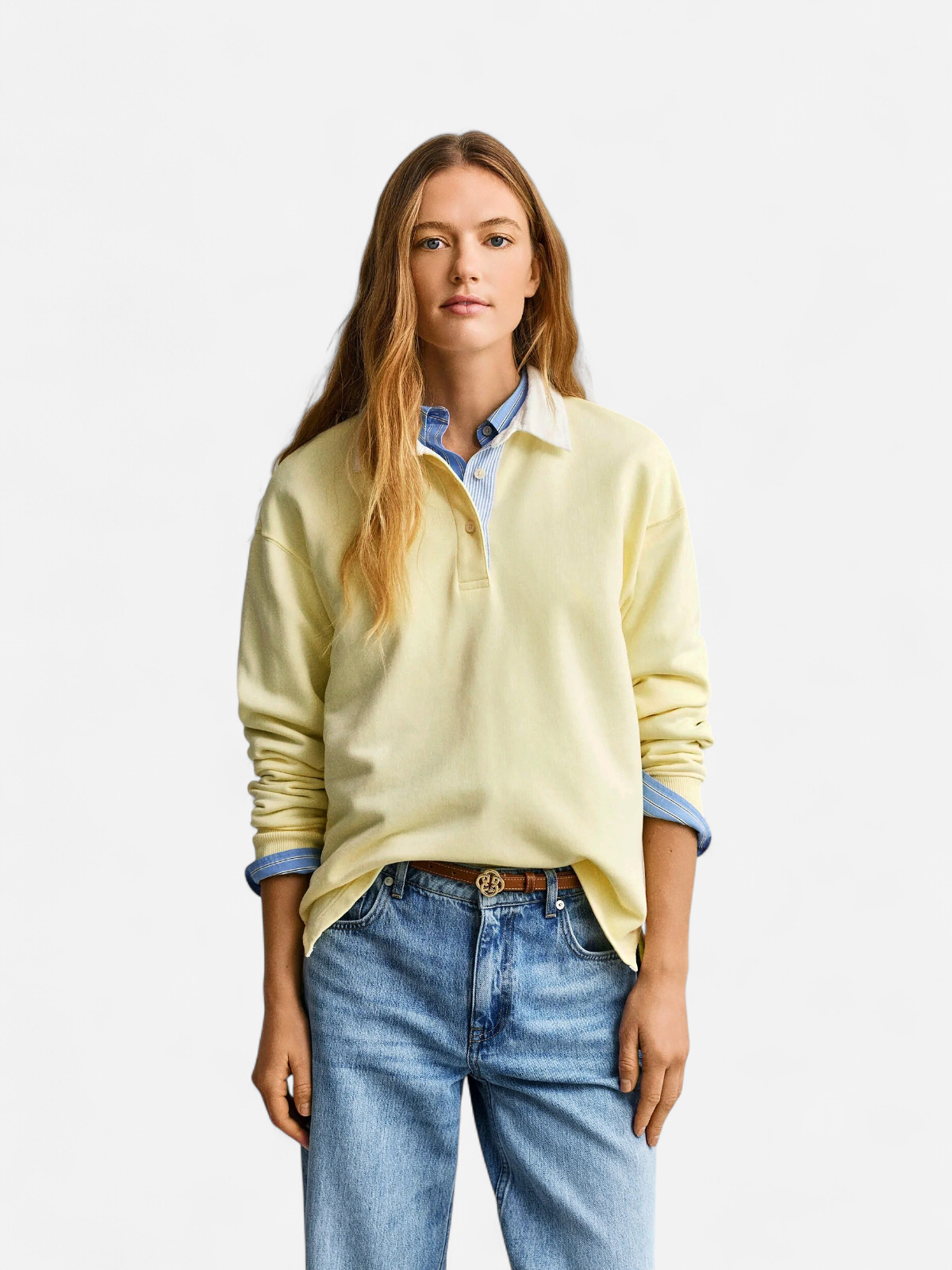 Gant naisten paita Rugger Sweatshirt, sitruunankeltainen - Kekäle.fi
