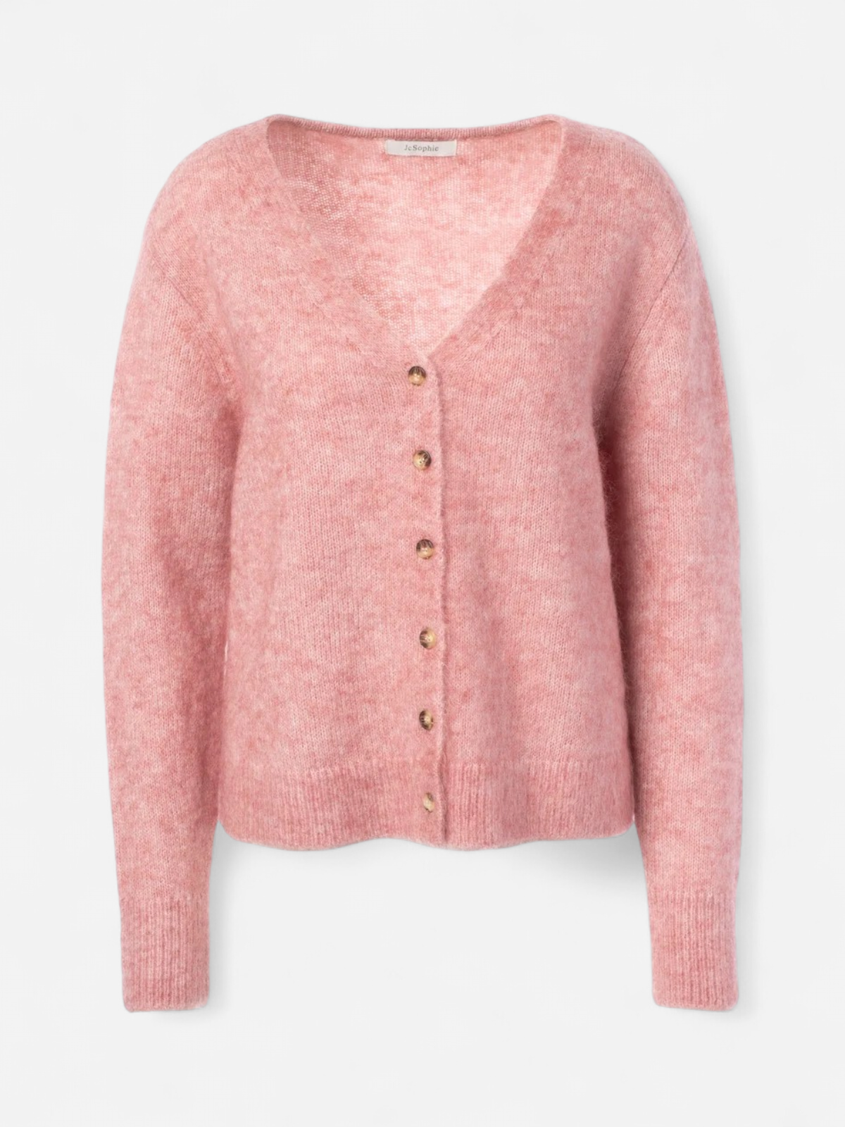 JcSophie naisten neuletakki Rye Cardigan, vaaleanpunainen - Kekäle.fi