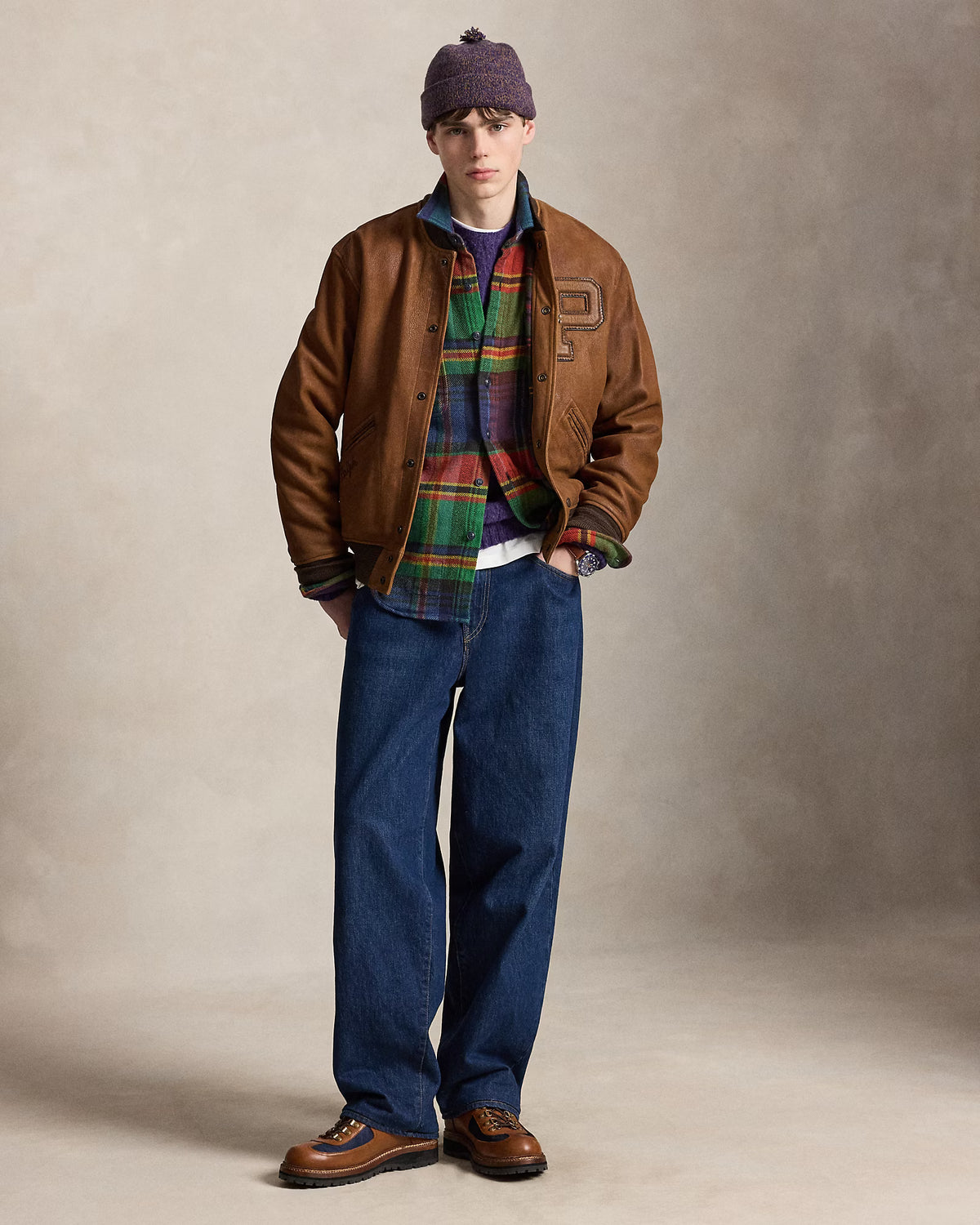 Polo Ralph Lauren miesten paitatakki Patchwork Plaid Flannel Overshirt, monivärinen ruutu