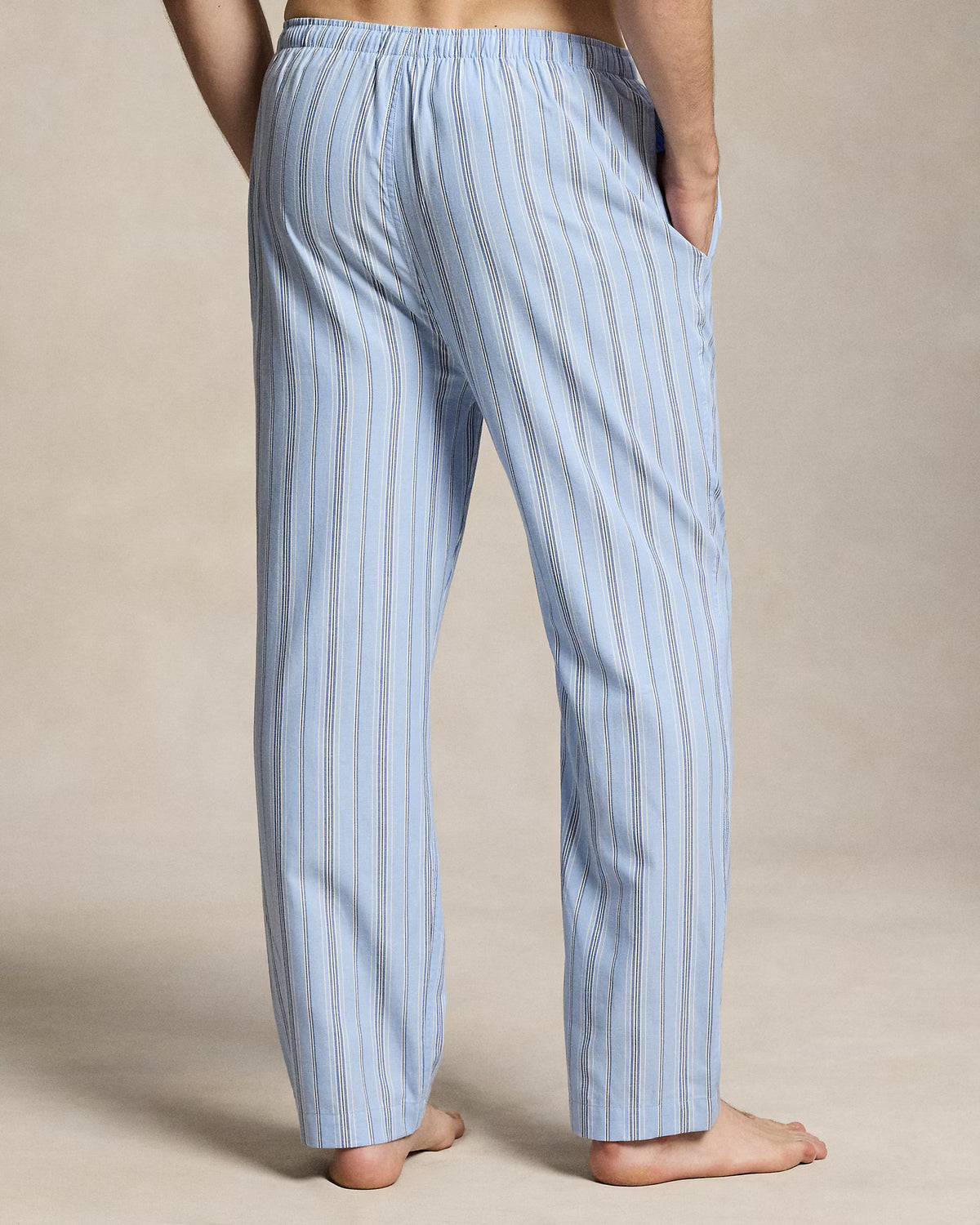 Polo Ralph Lauren miesten pyjamahousut Striped Cotton Pyjama Trousers, raidallinen sininen