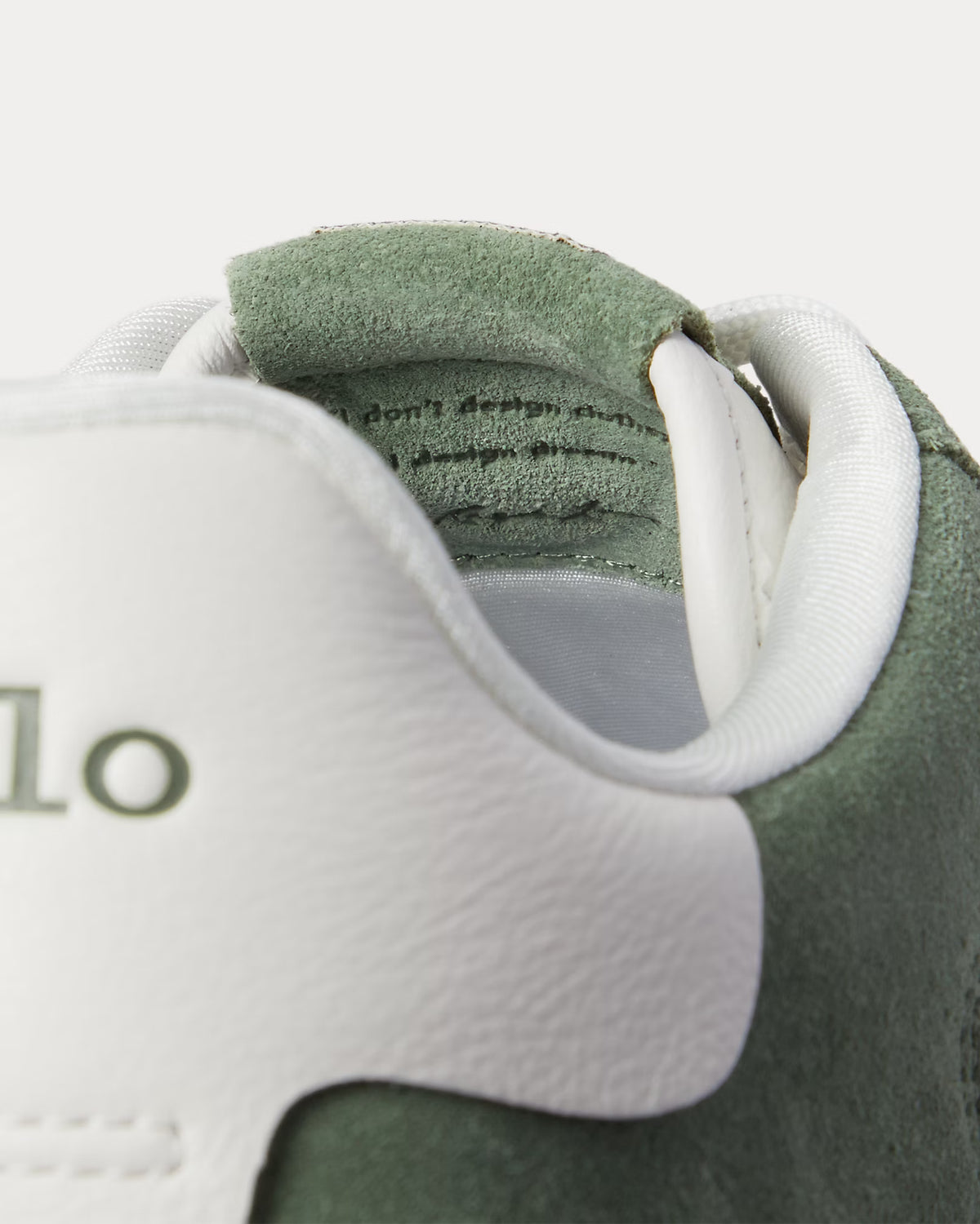 Polo Ralph Lauren miesten lenkkarit Masters Court Leather-Suede Trainer, Deckwash White/Cargo Green