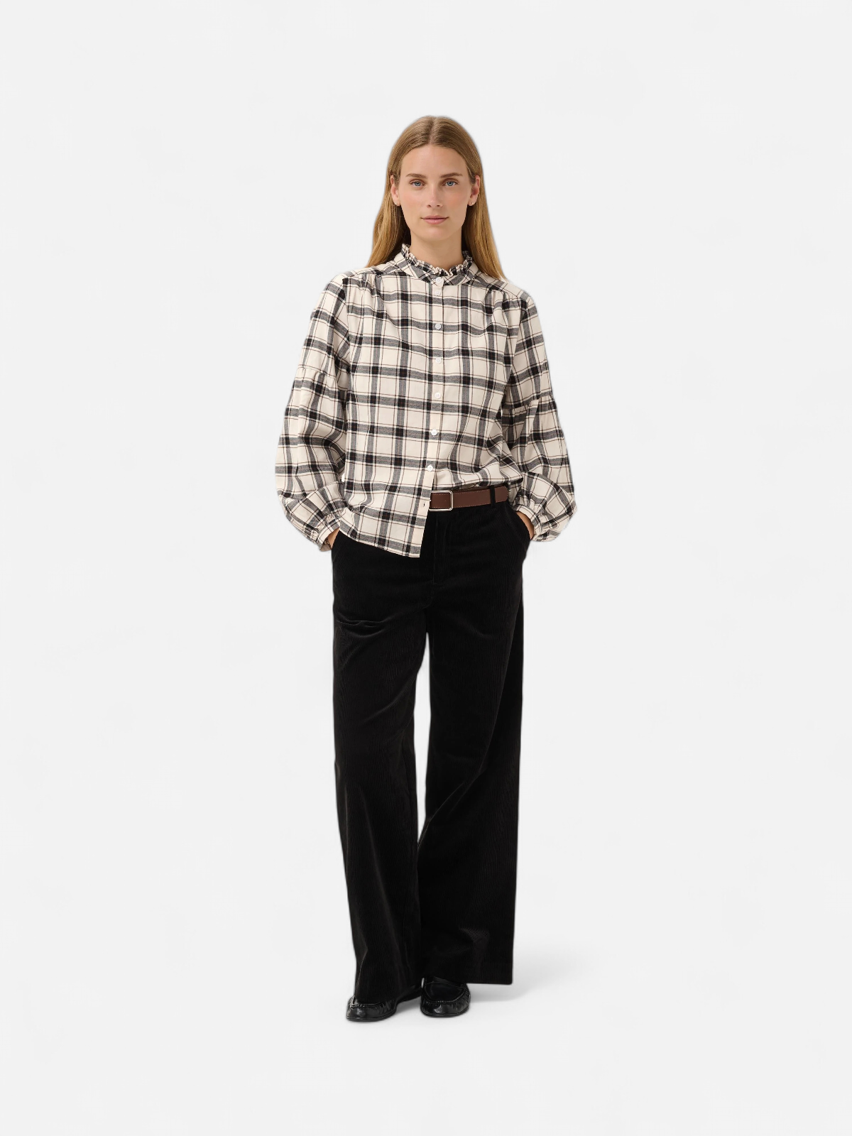 SAMILLAPW SHIRT Dark Navy/Mole Check - Kekäle.fi