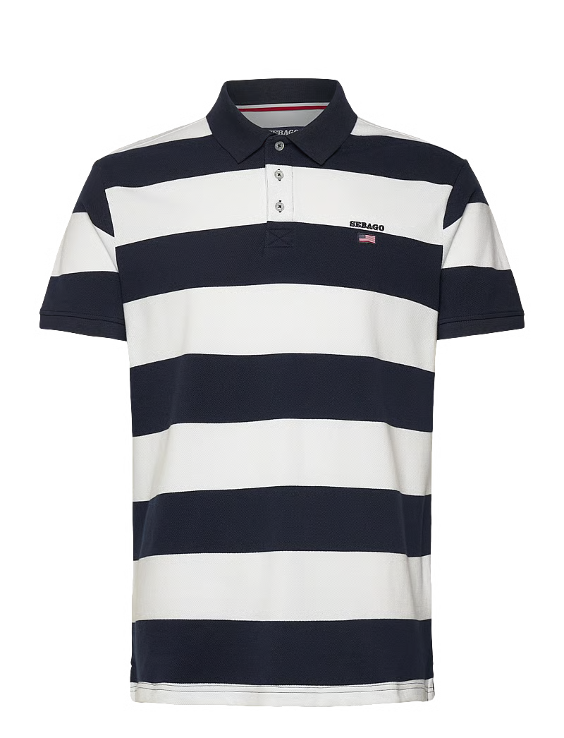 Sebago miesten pikeepaita Mick Block Stripe Pique Nos, raidallinen sininen