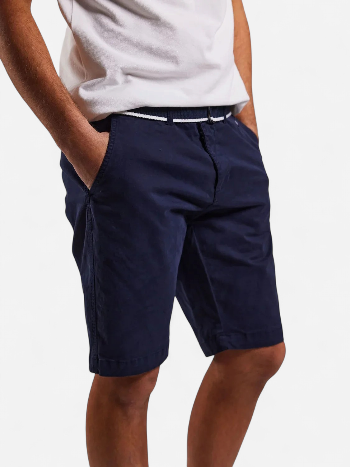 Sebago miesten shortsit, BELTED BERMUDA SHORTS Tummansininen - Kekäle.fi