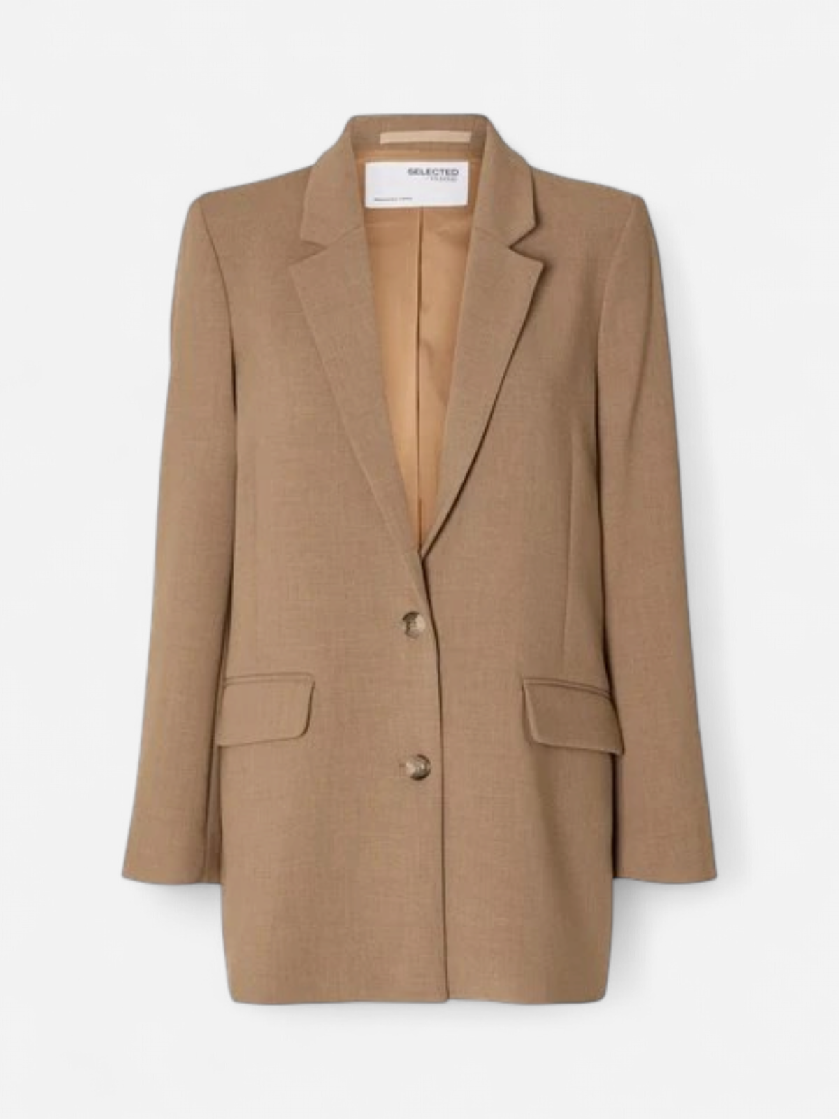 Selected Femme Naisten Bleiseri, AD-SLFRITA LS RELAXED BLAZER NOOS Kameli - Kekäle.fi