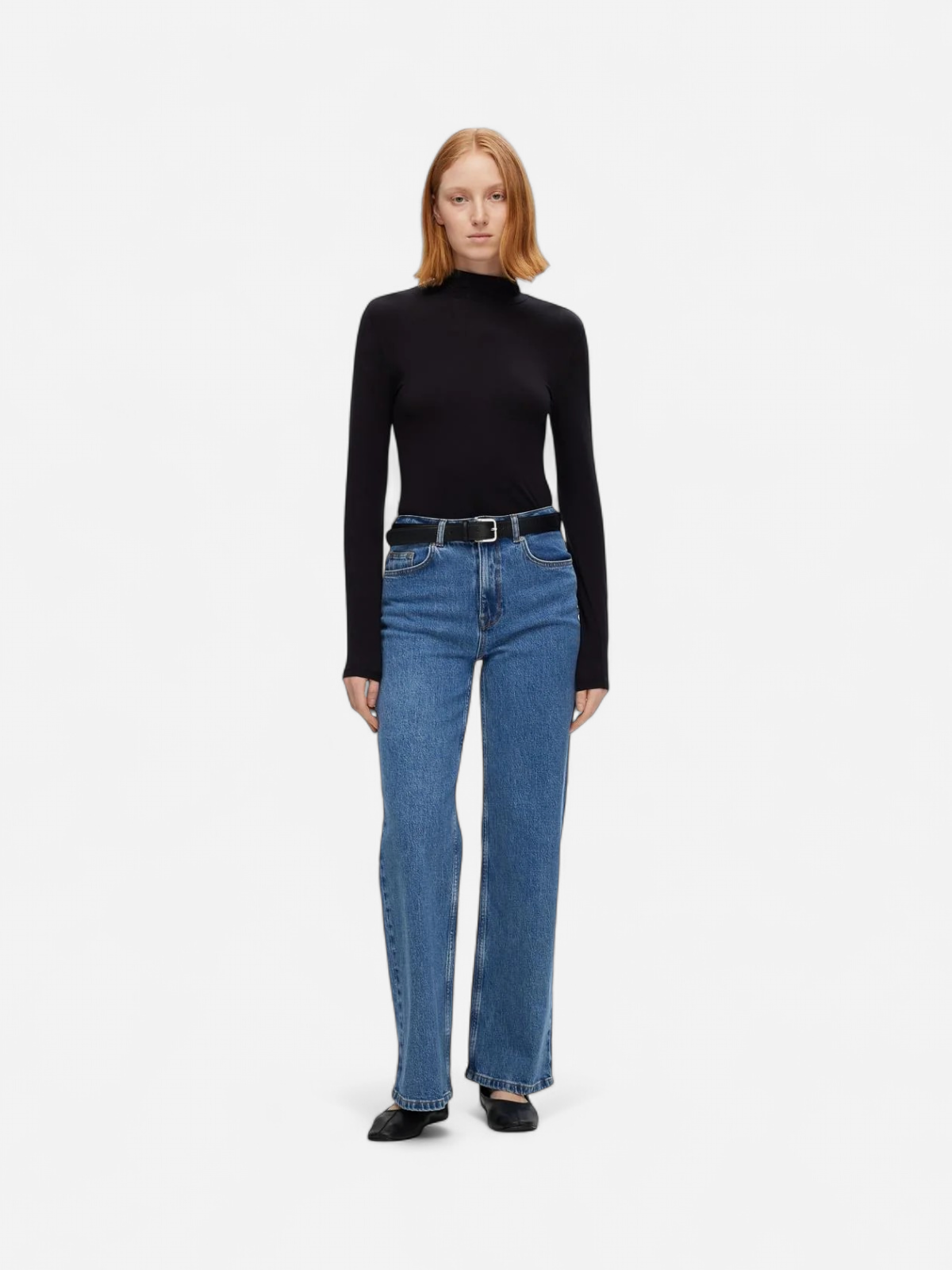 Selected Femme naisten farkut, SLFALICE HW WIDE LONG WING BLU JEANS Indigo - Kekäle.fi