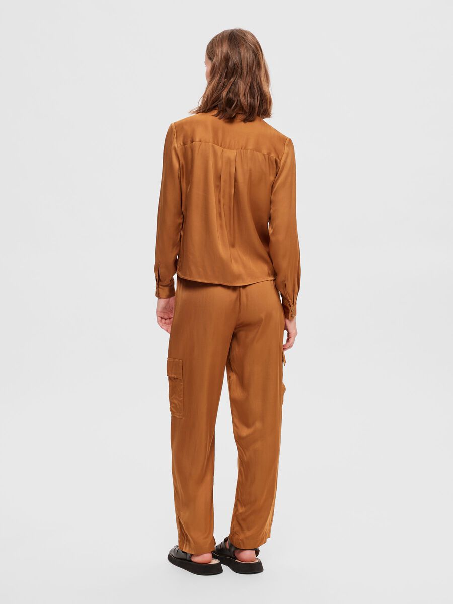 selected-femme-naisten-housut-slfroga-hw-cargo-pant-ex-konjakinruskea-2