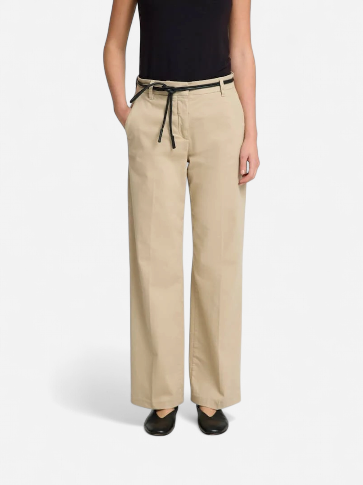 Selected Femme naisten housut, SLFVERA-RITA MW WIDE PANT Vaalea Beige - Kekäle.fi