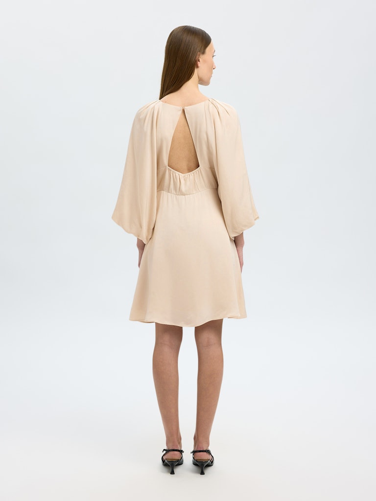 selected-femme-naisten-mekko-slflaurina-3-4-short-open-back-dress-luonnonvalkoinen-5
