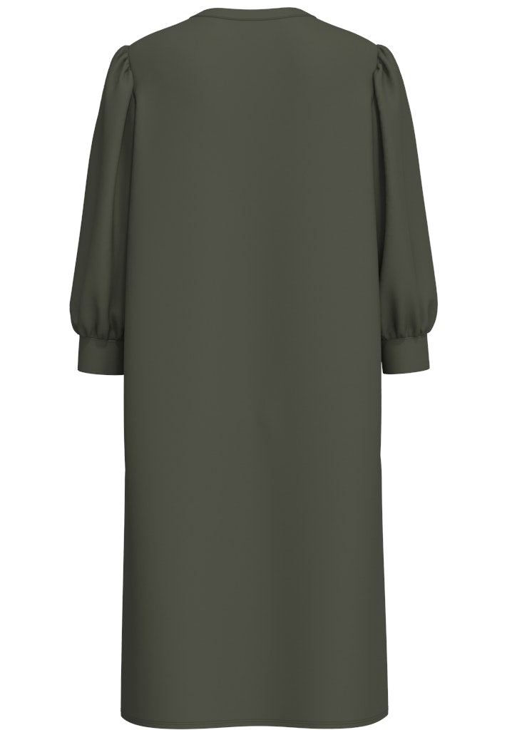 selected-femme-naisten-mekko-slftenny-sweat-dress-tummanvihrea-2