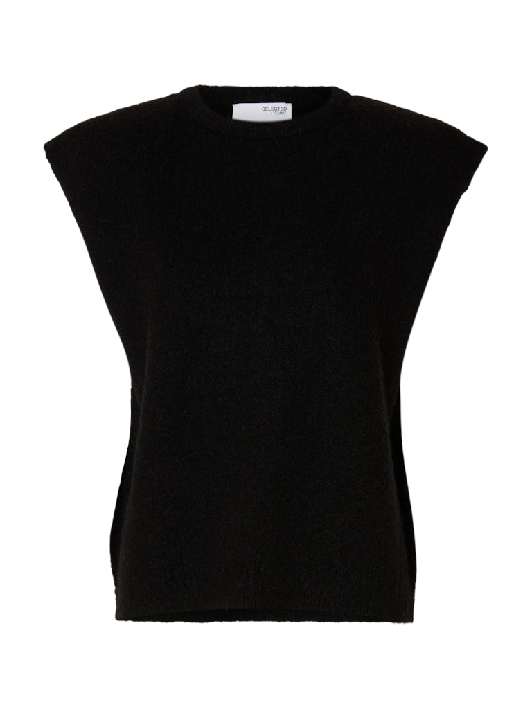 selected-femme-naisten-neuleliivi-slflulu-sl-knit-vest-musta-1
