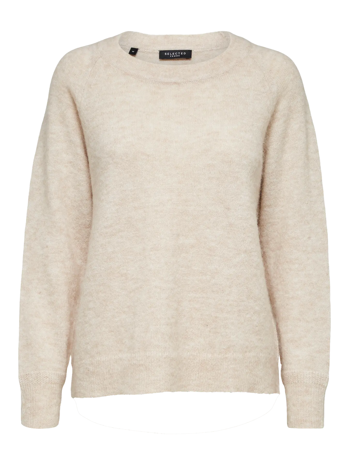 selected-femme-naisten-neulepaita-lulu-ls-knit-o-neck-birch-melange-3