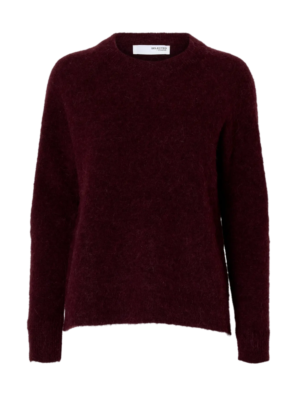 selected-femme-naisten-neulepaita-lulu-ls-knit-o-neck-fig-melange-3