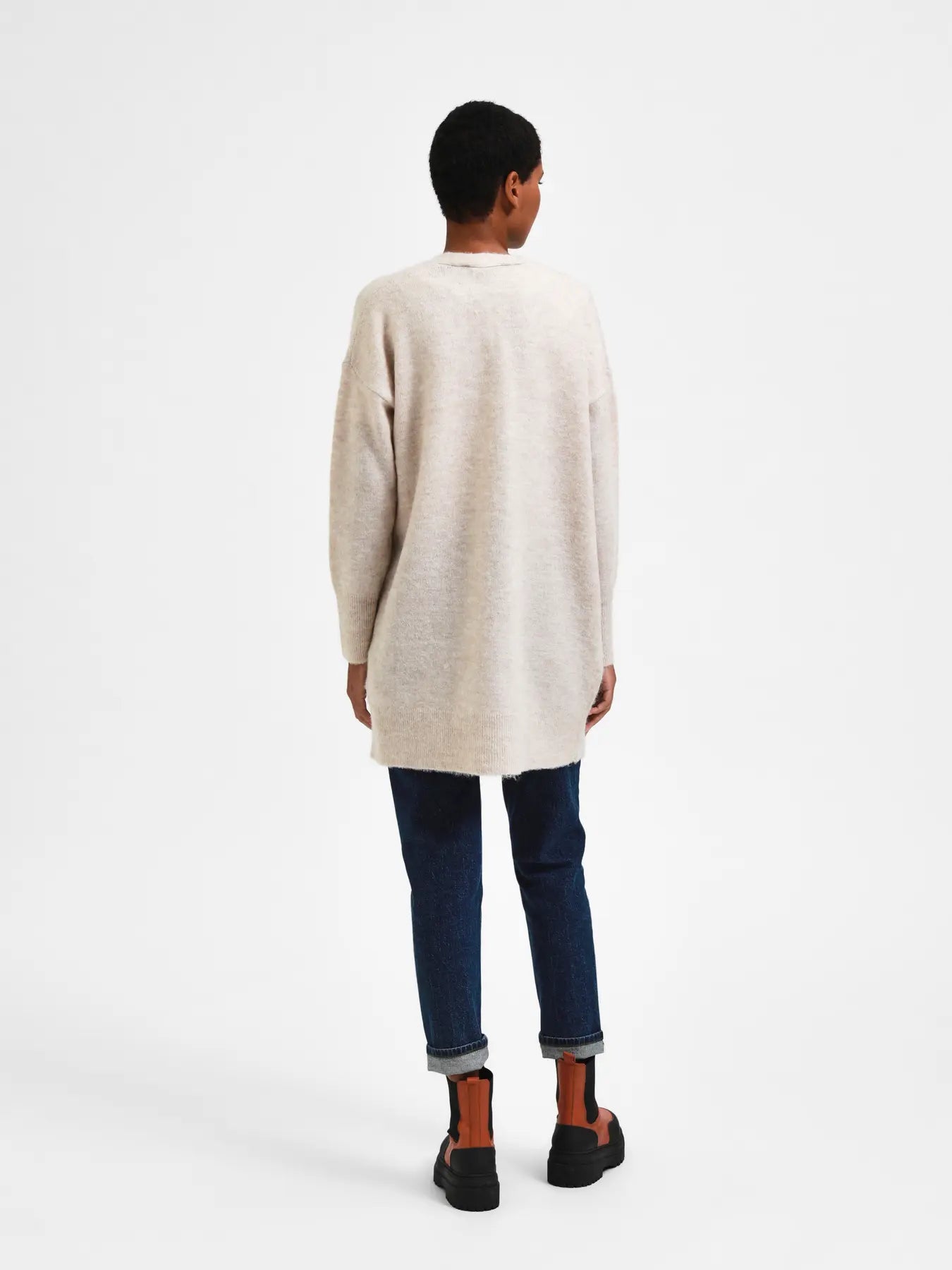 selected-femme-naisten-neuletakki-lulu-new-knit-long-cardigan-birch-melange-2