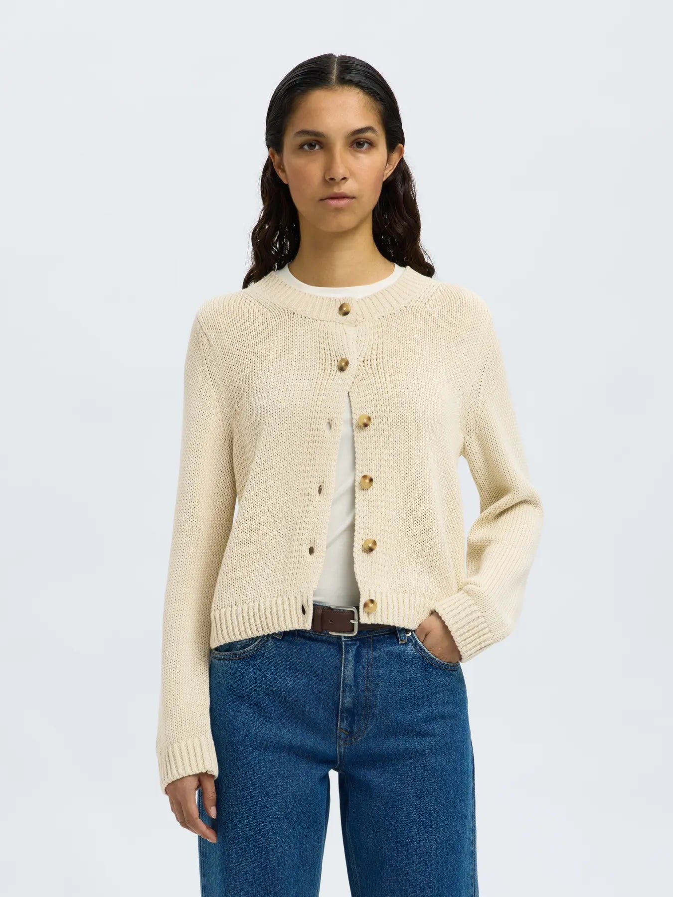 selected-femme-naisten-neuletakki-slfivy-ls-knit-o-neck-cardigan-noos-luonnonvalkoinen-1