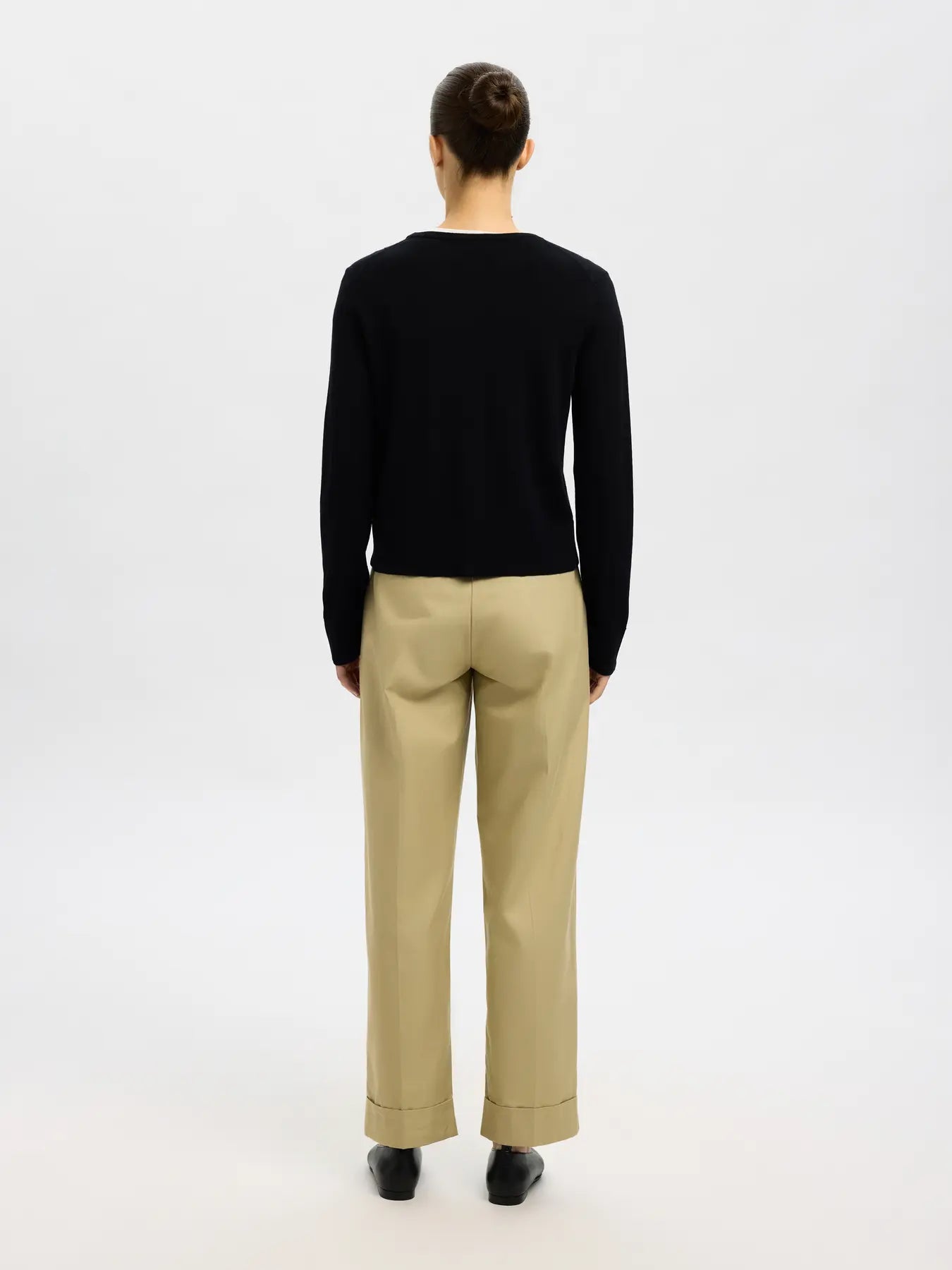 selected-femme-naisten-neuletakki-slfthea-ls-knit-merino-cardigan-noos-black-2