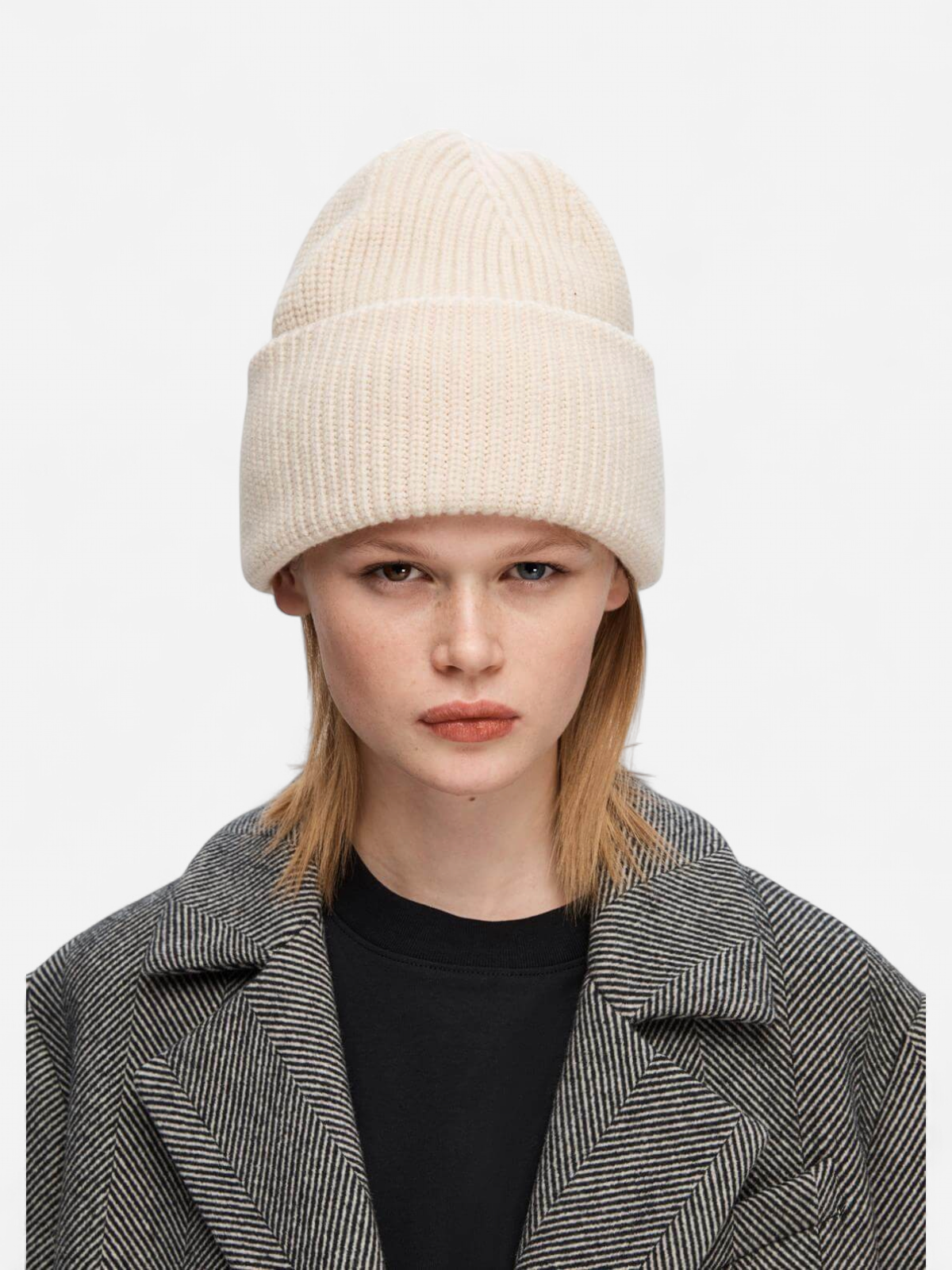 Selected Femme Naisten Pipo, SLFMARY KNIT BEANIE NOOS Luonnonvalkoinen - Kekäle.fi