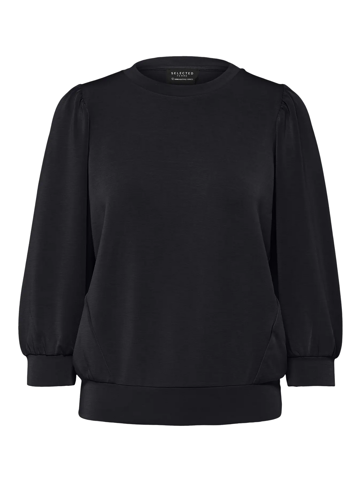 selected-femme-naisten-pusero-slftenny-3-4-sweat-top-noos-black-3