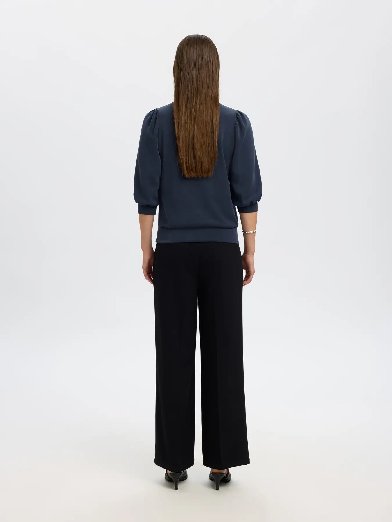 selected-femme-naisten-pusero-slftenny-3-4-sweat-top-noos-dark-sapphire-2