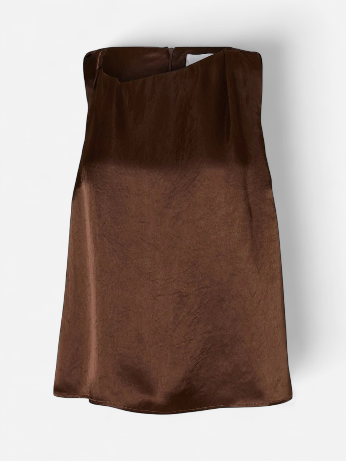 Selected Femme naisten toppi, SLFELINA SL TWIST TOP Tummanruskea - Kekäle.fi