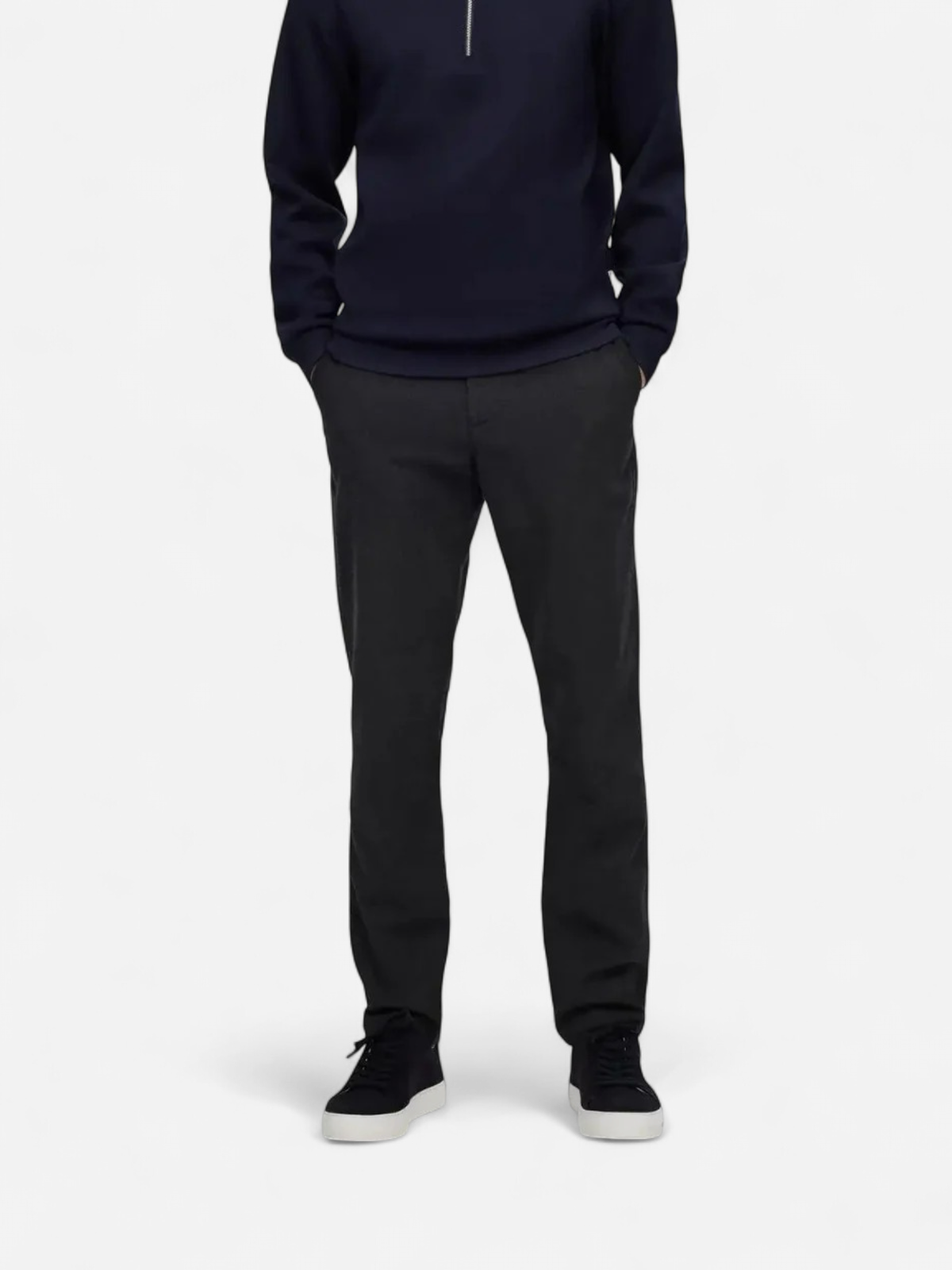 Selected housut, MILES BRUSHED PANTS Tummanharmaa - Kekäle.fi
