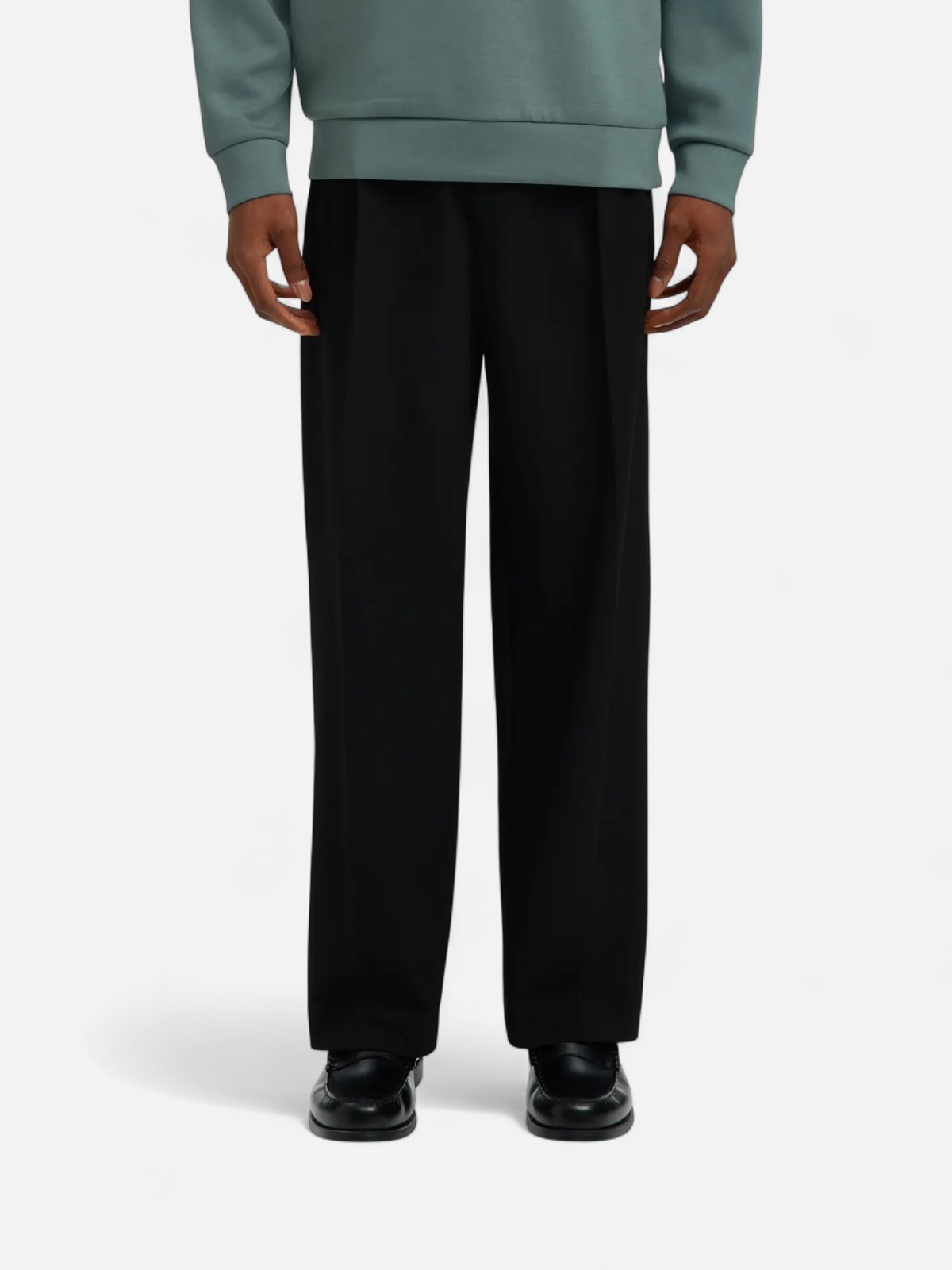 Selected miesten housut, SLH LOOSE FINN FLEX PANTS Black - Kekäle.fi