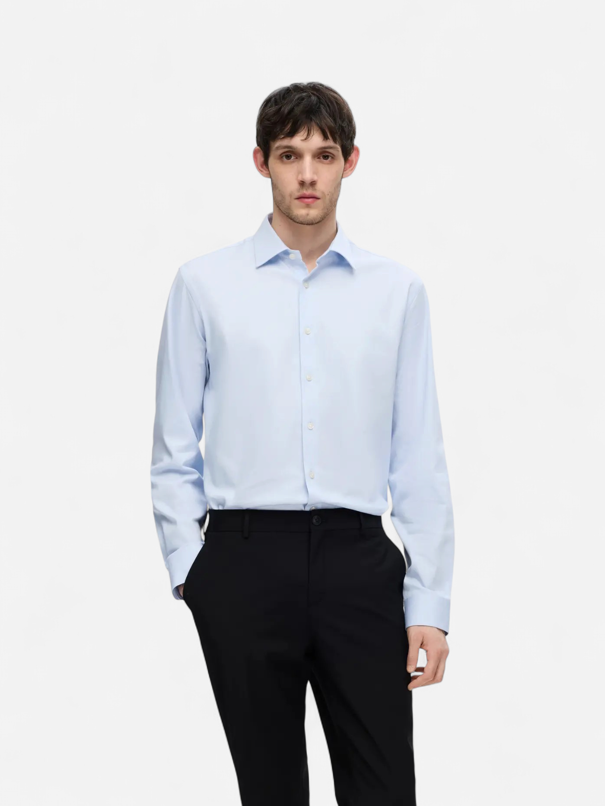 Selected Miesten Kauluspaita, SLIM PERFORMANCE SHIRT NOS Light Blue - Kekäle.fi