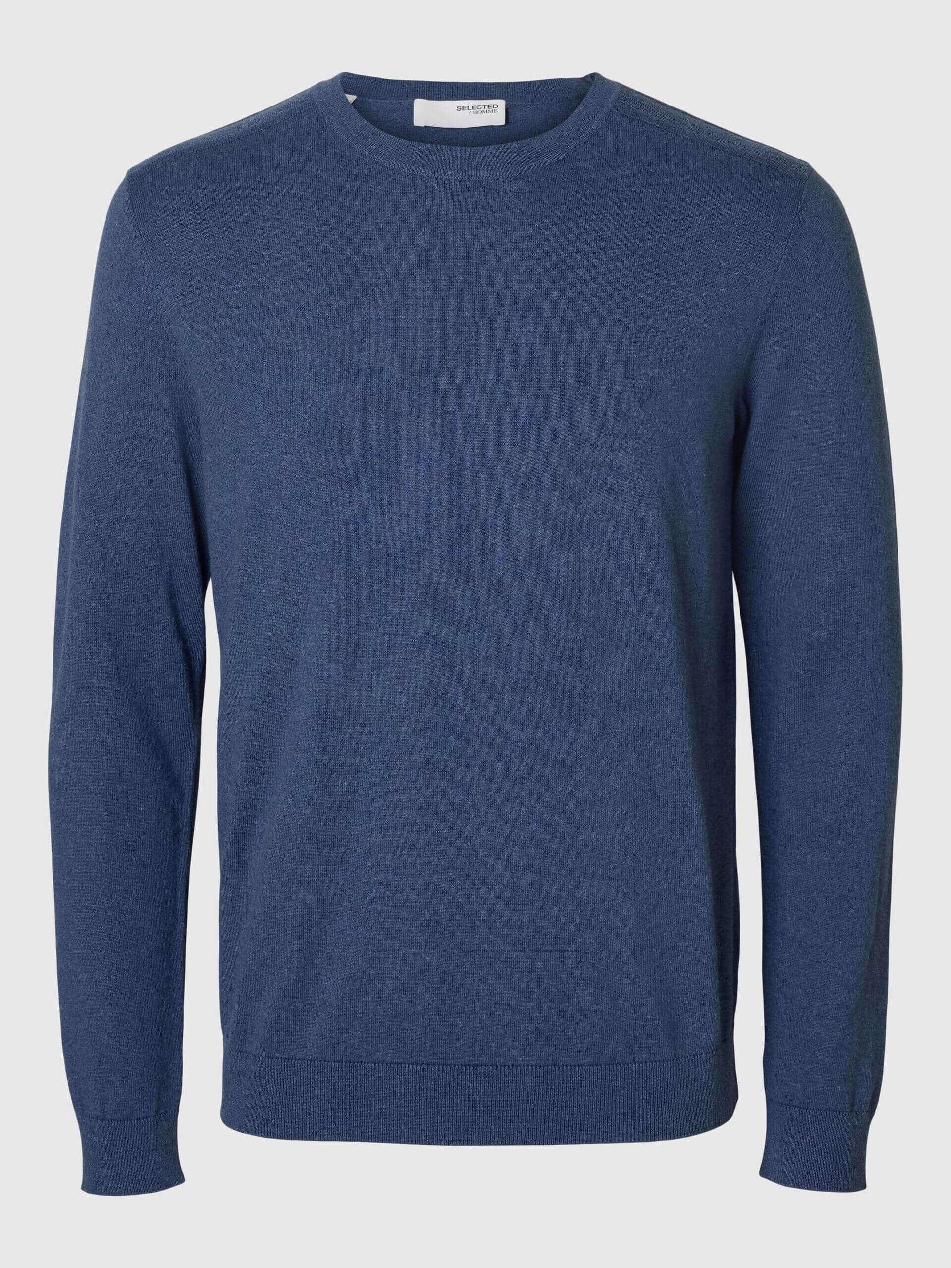 selected-miesten-neule-berg-crew-neck-sininen-3