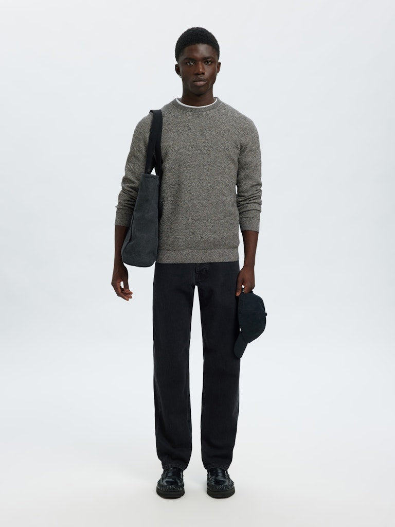 selected-miesten-neulepusero-ross-ls-knit-structure-nos-organic-cotto-black-moonstruck-twi-3