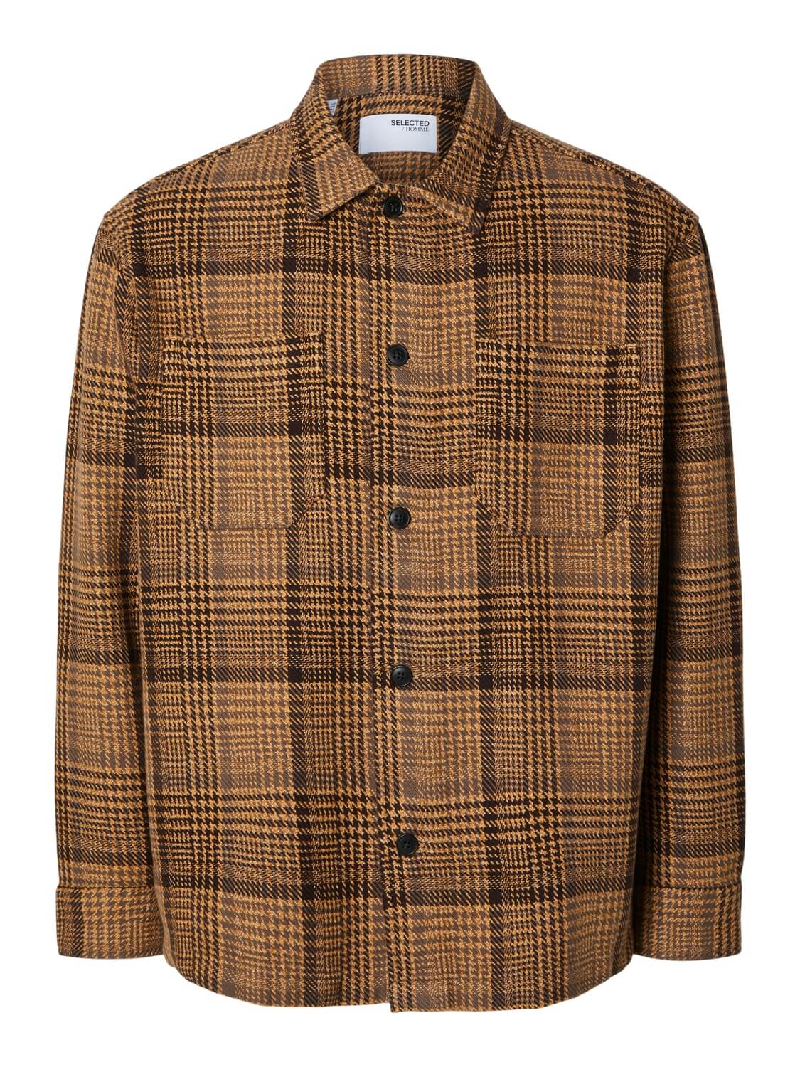 selected-miesten-paitatakki-boxy-houndstooth-big-check-overshirt-ruskea-ruutu-3