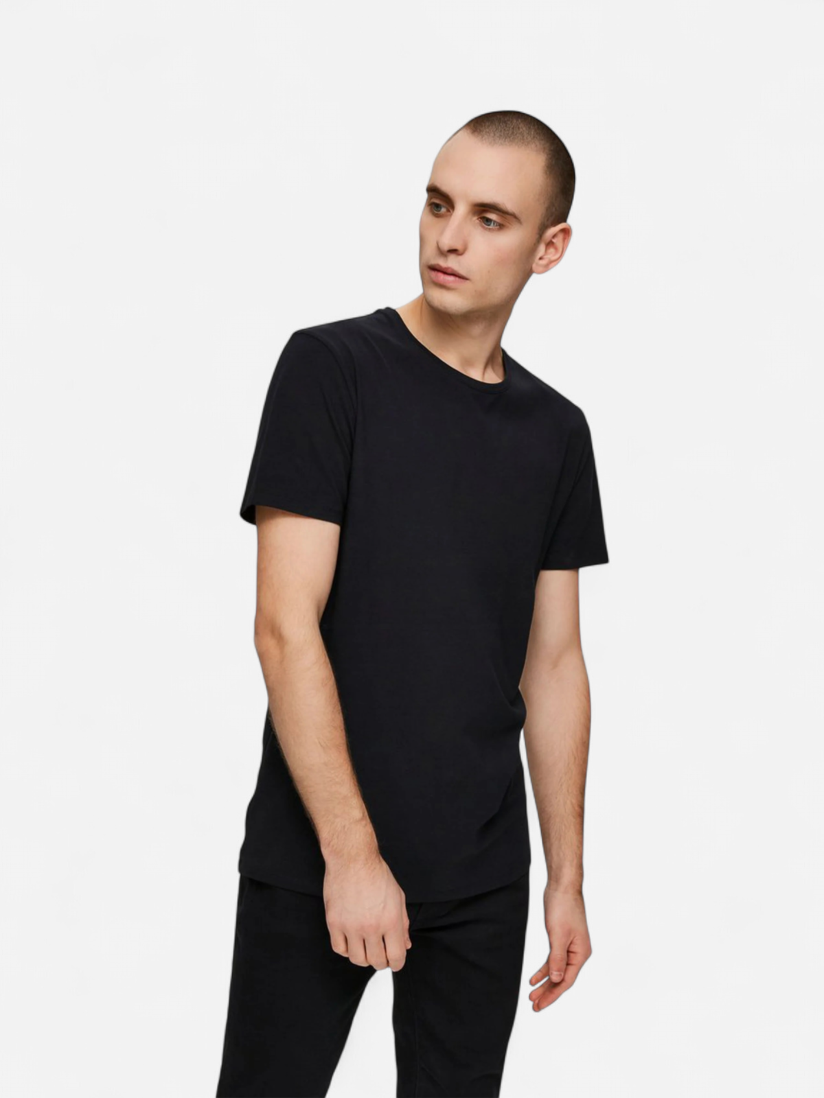 Selected, Miesten T-Paita, New Pima SS O-Neck Musta - Kekäle.fi