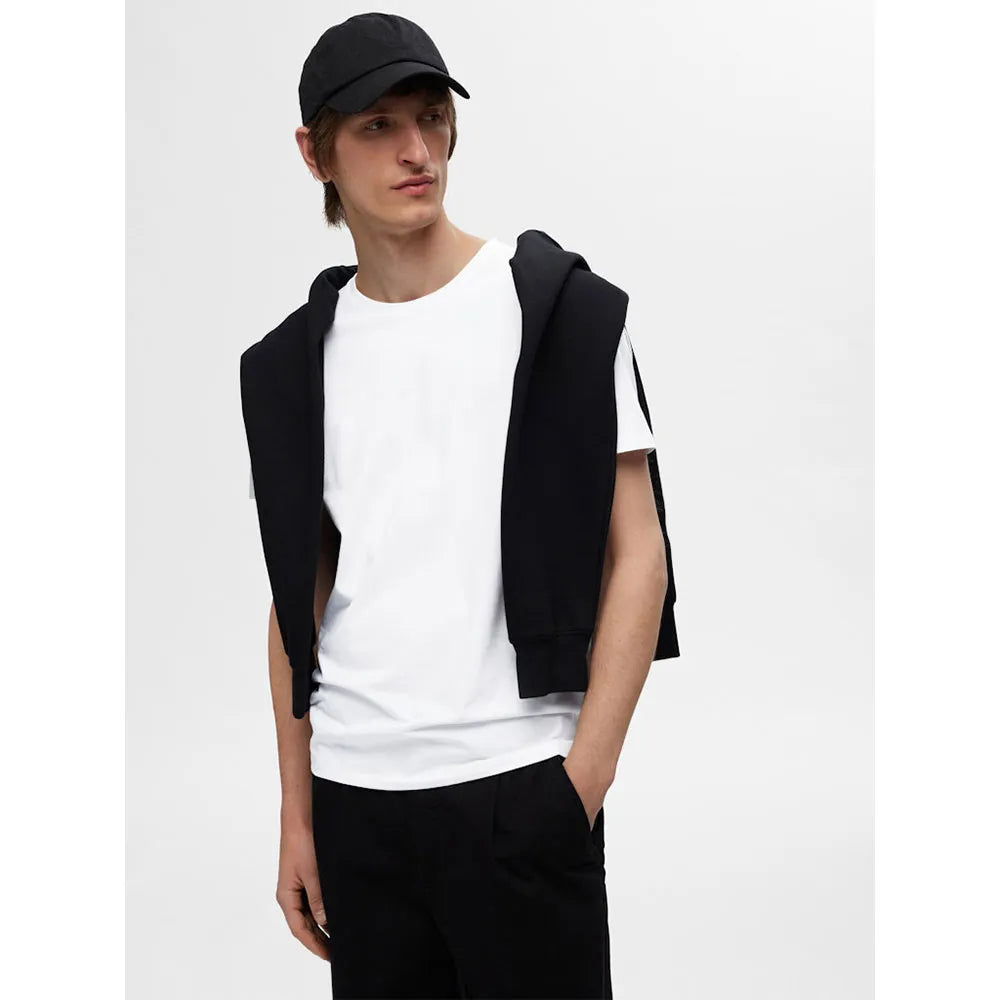 Selected miesten t-paita, ROLAND SS O-NECK Bright White
