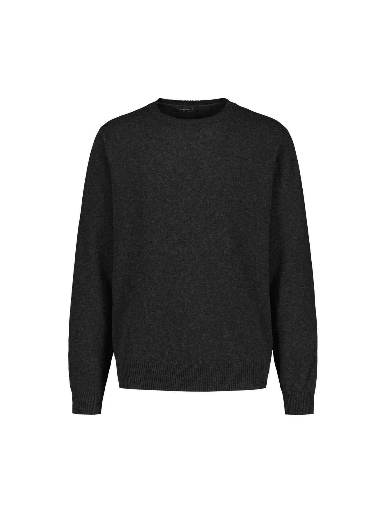 sinnuu-miesten-neule-crew-fine-merino-wool-made-in-italy-tummanharmaa-1