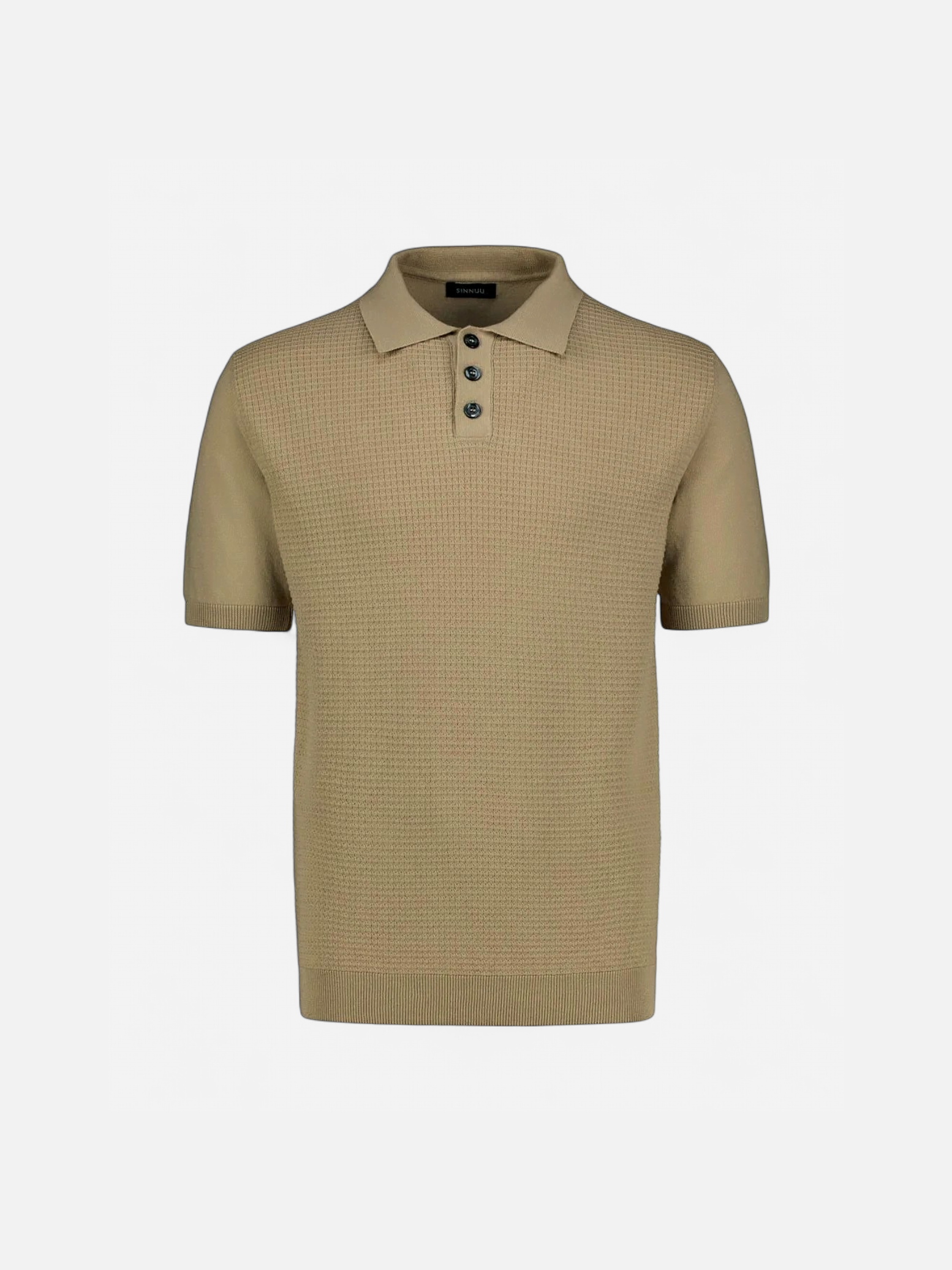 Sinnuu miesten pikeepaita, KNITTED POLO MADE IN ITALY Beige - Kekäle.fi