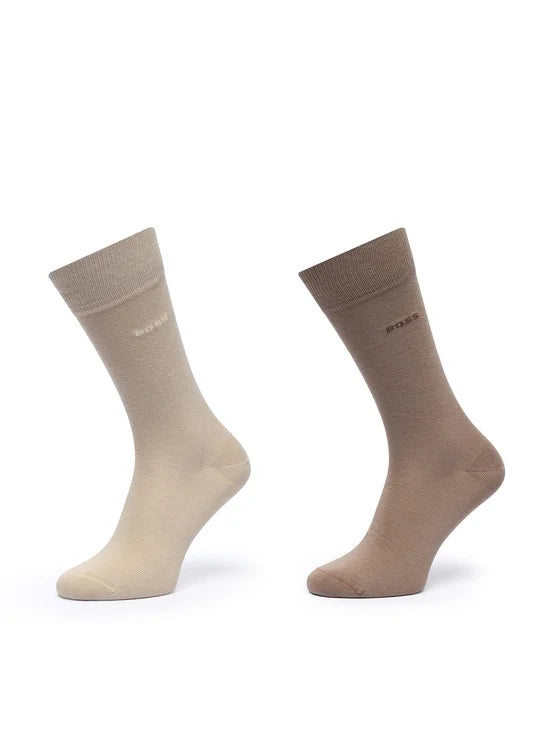 Hugo Boss miesten sukat 2P RS Uni CC Socks, beige