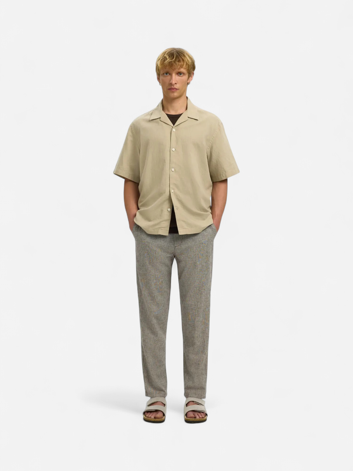Selected miesten housut SLH172-SLIMTAPE Brody Linen Pant, Delicioso - Kekäle.fi