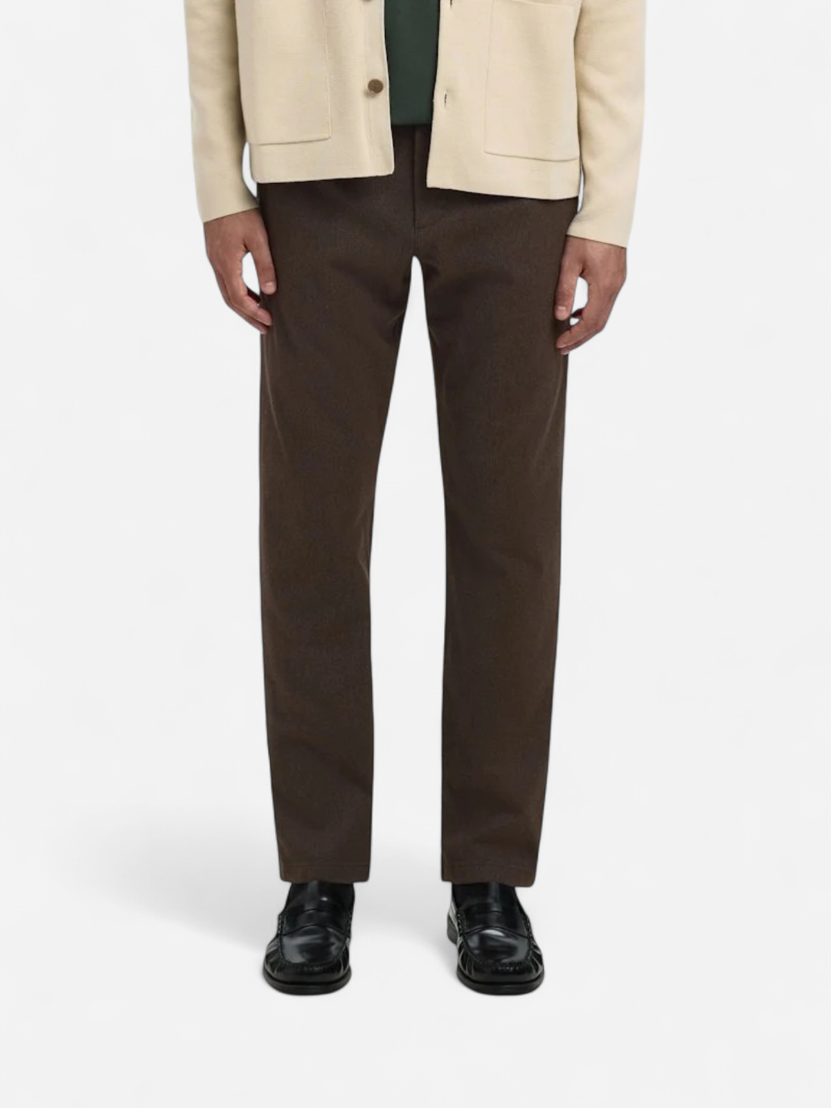 SLH175-SLIM MILES BRUSHED PANT W NOOS Demitasse STRUCTURE - Kekäle.fi