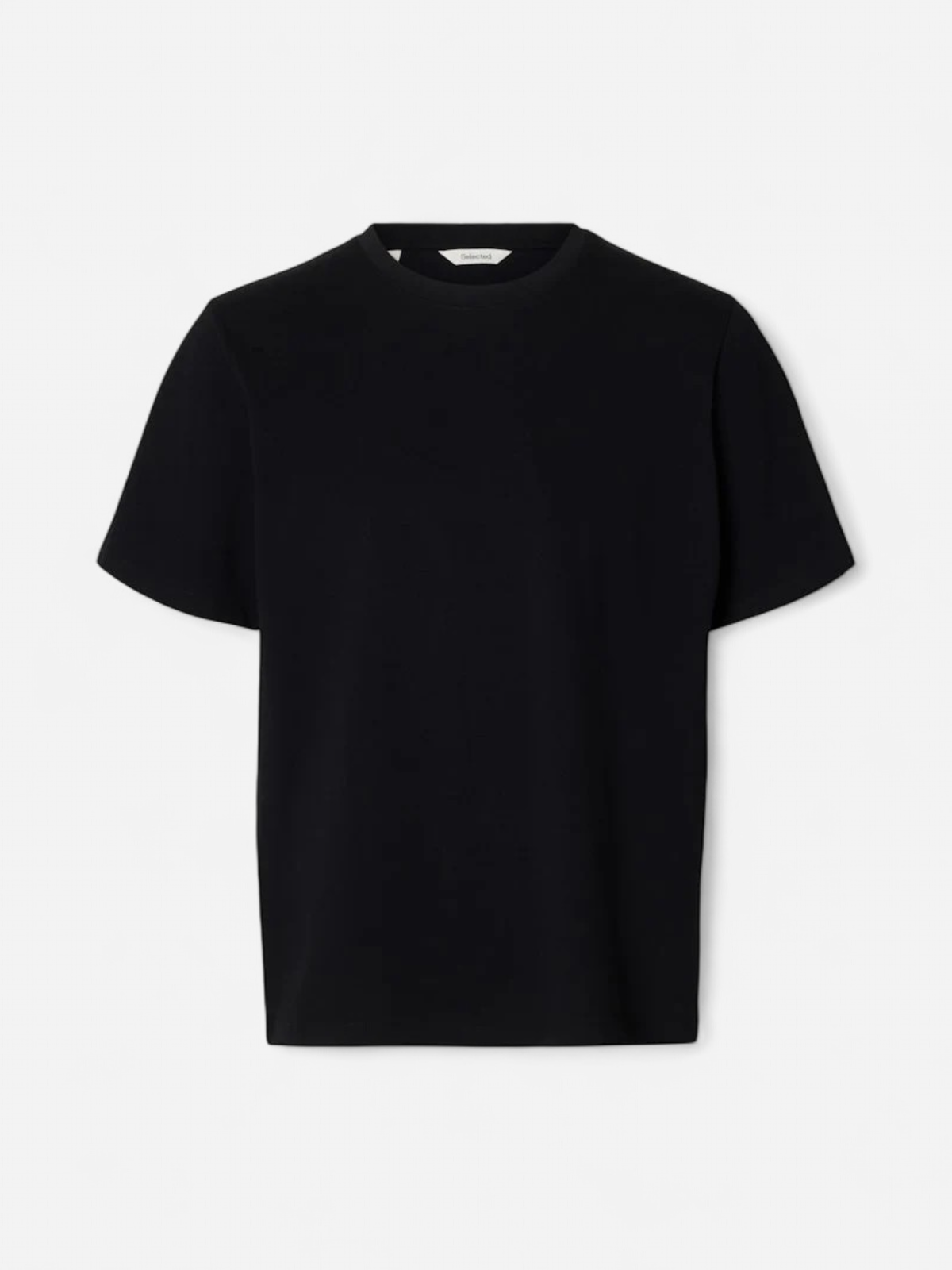 Selected miesten t-paita SLHATLAS SS O-Neck Tee, musta - Kekäle.fi