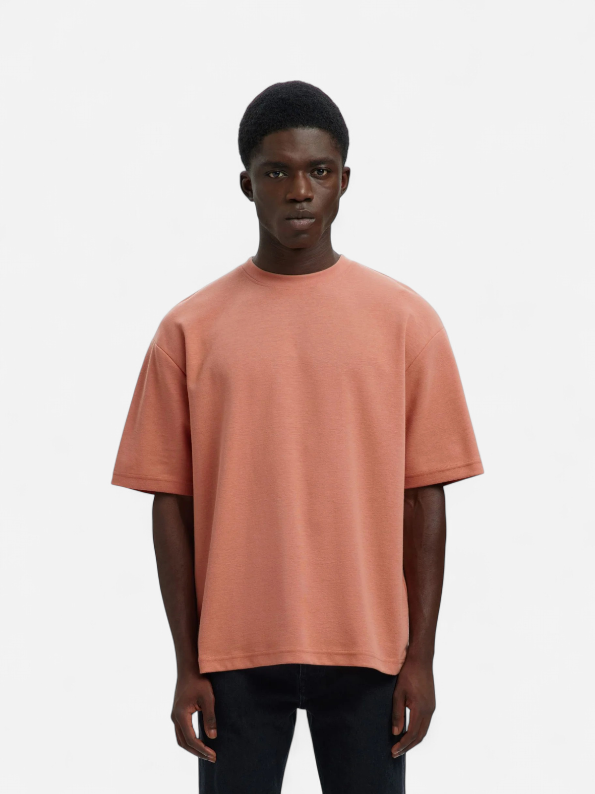 Selected miesten t-paita Looseoscar SS O-Neck Tee Noos, Rose Dawn - Kekäle.fi