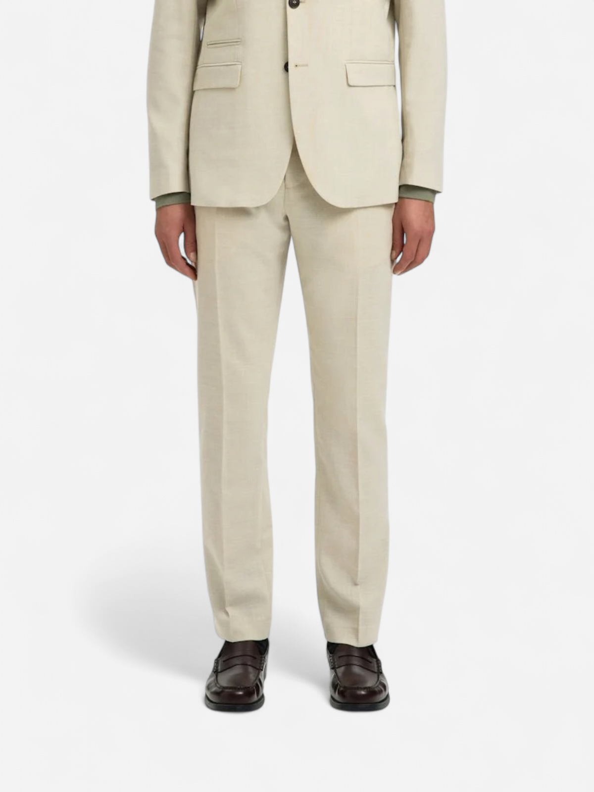 Selected miesten suorat housut SLHSLIM-Oasis Linen Trs, Egret - Kekäle.fi