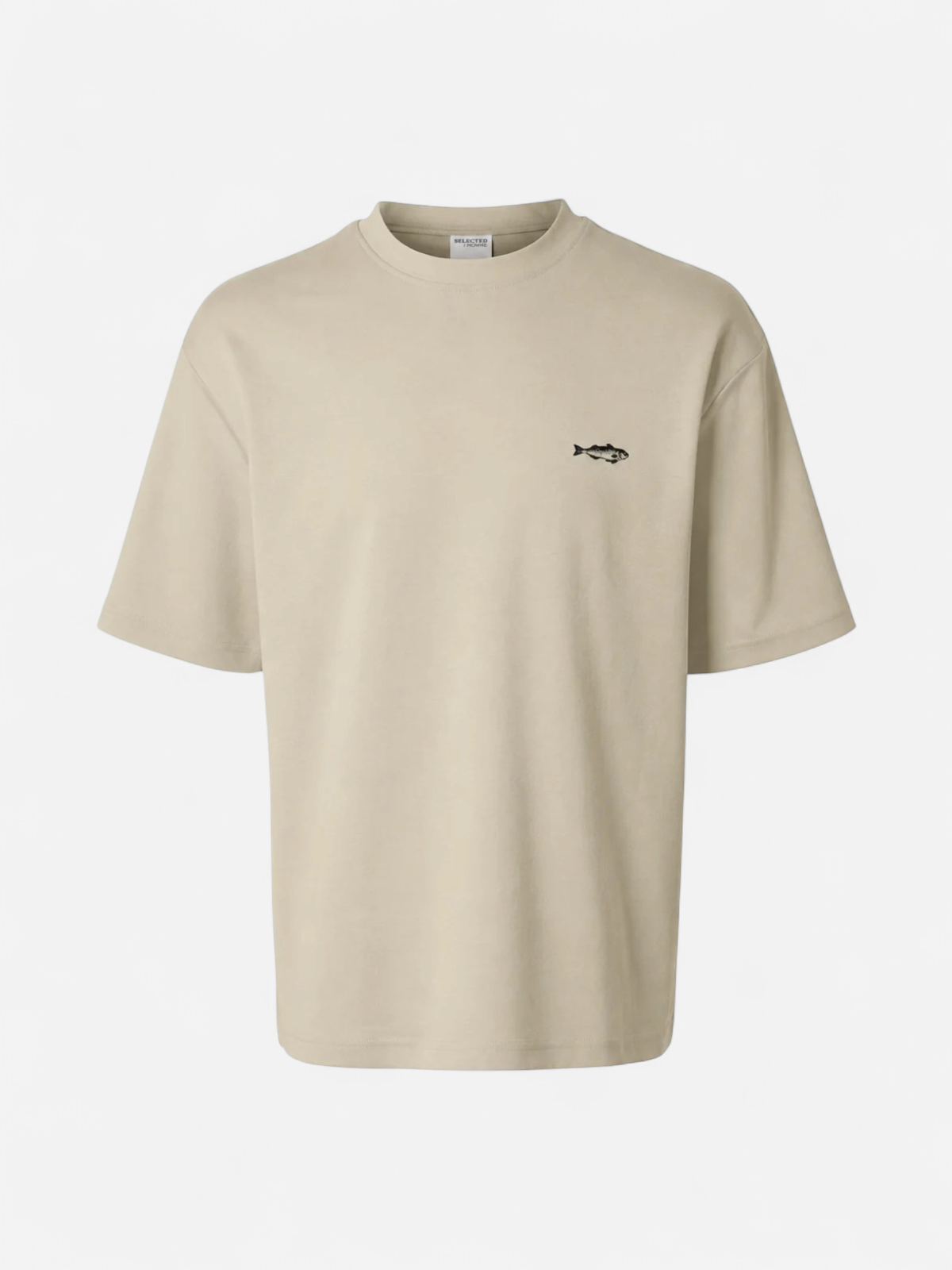 SLMLOOSEOSCAR PRINT SS O-NECK TEE Oatmeal - Kekäle.fi