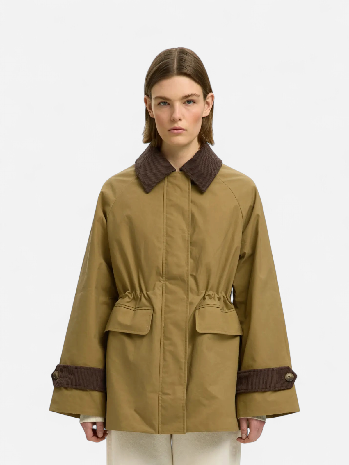 Selected Femme naisten takki SLWWilma Waxed Clair Jacket NOOS, Tigers Eye - Kekäle.fi