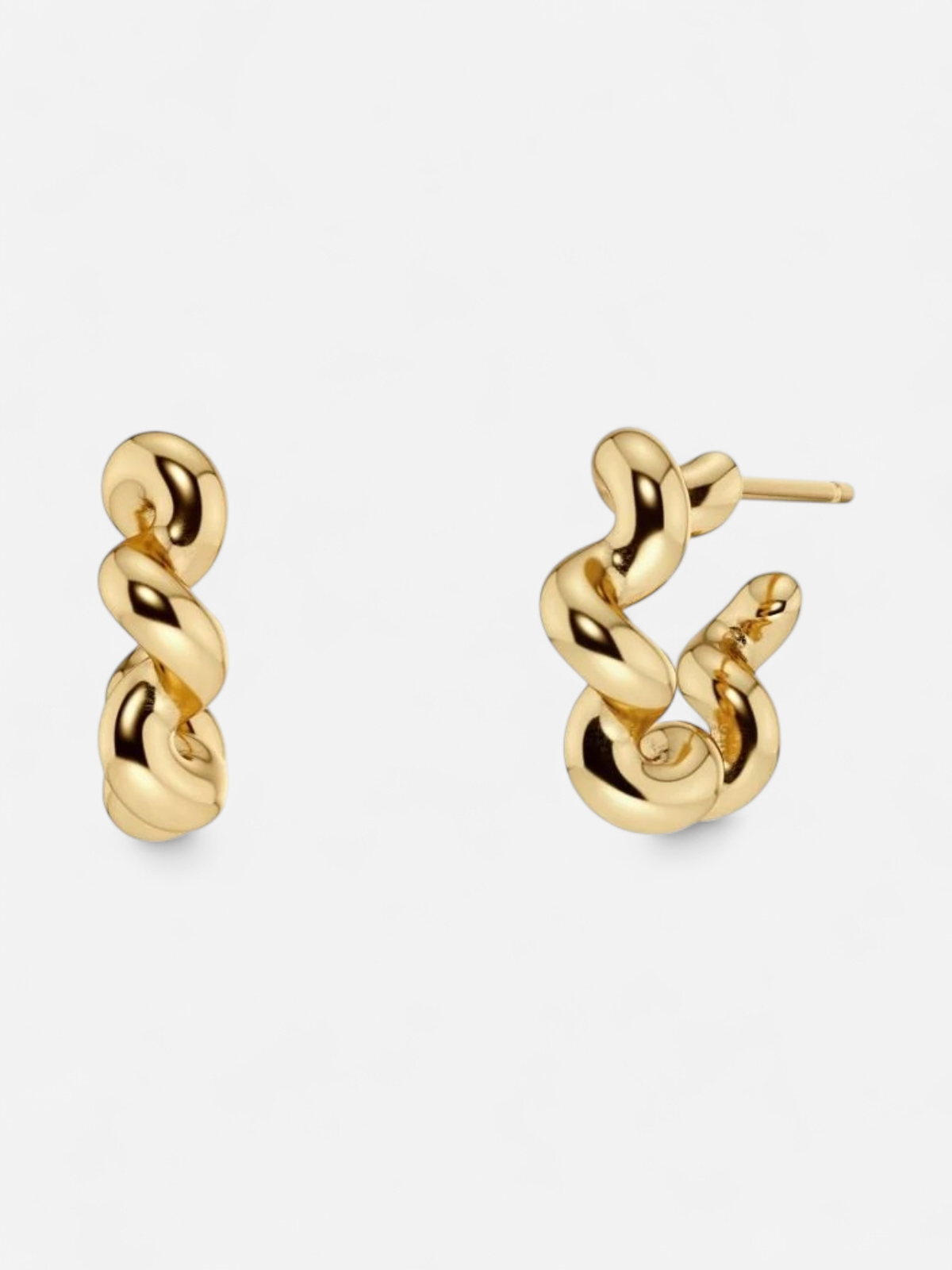 Edblad korvakorut Spiral Hoops S, Gold Pleated - Kekäle.fi