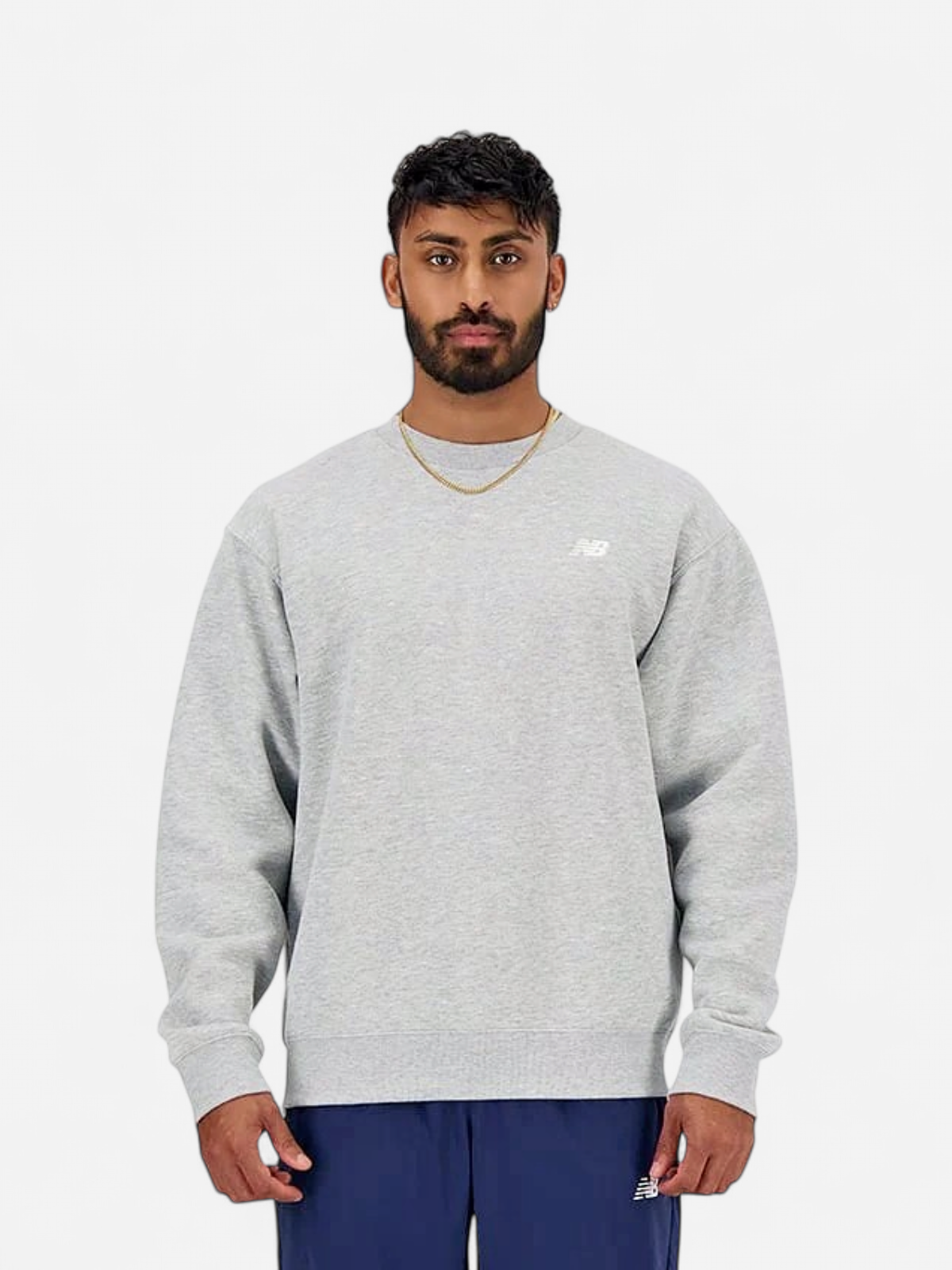 New Balance miesten collegepaita Sport Essentials Fleece Crew Sweater, vaaleanharmaa - Kekäle.fi