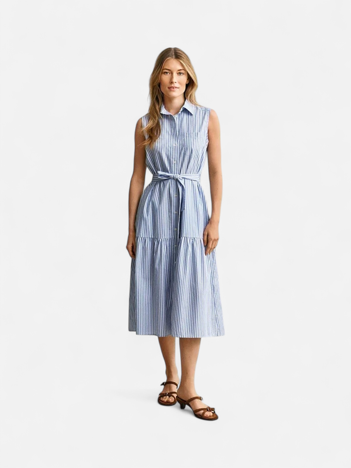 Gant mekko Stripe Ctn Sleeveless Dress, Vaaleansininen - Kekäle.fi