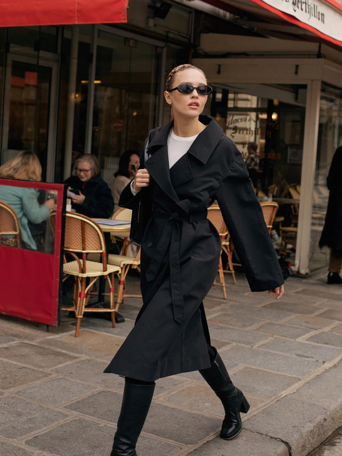 Andiata naisten trenssitakki Suela 2 Coat, musta