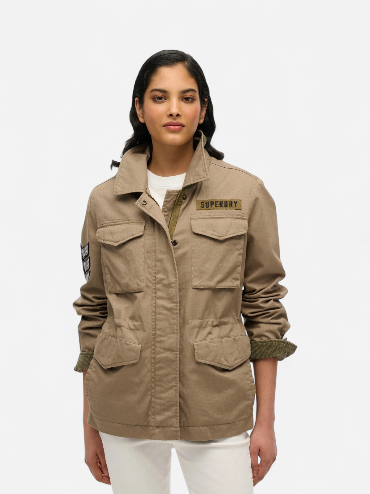 Superdry naisten takki, Embellished M65 Military Jkt Khaki - Kekäle.fi