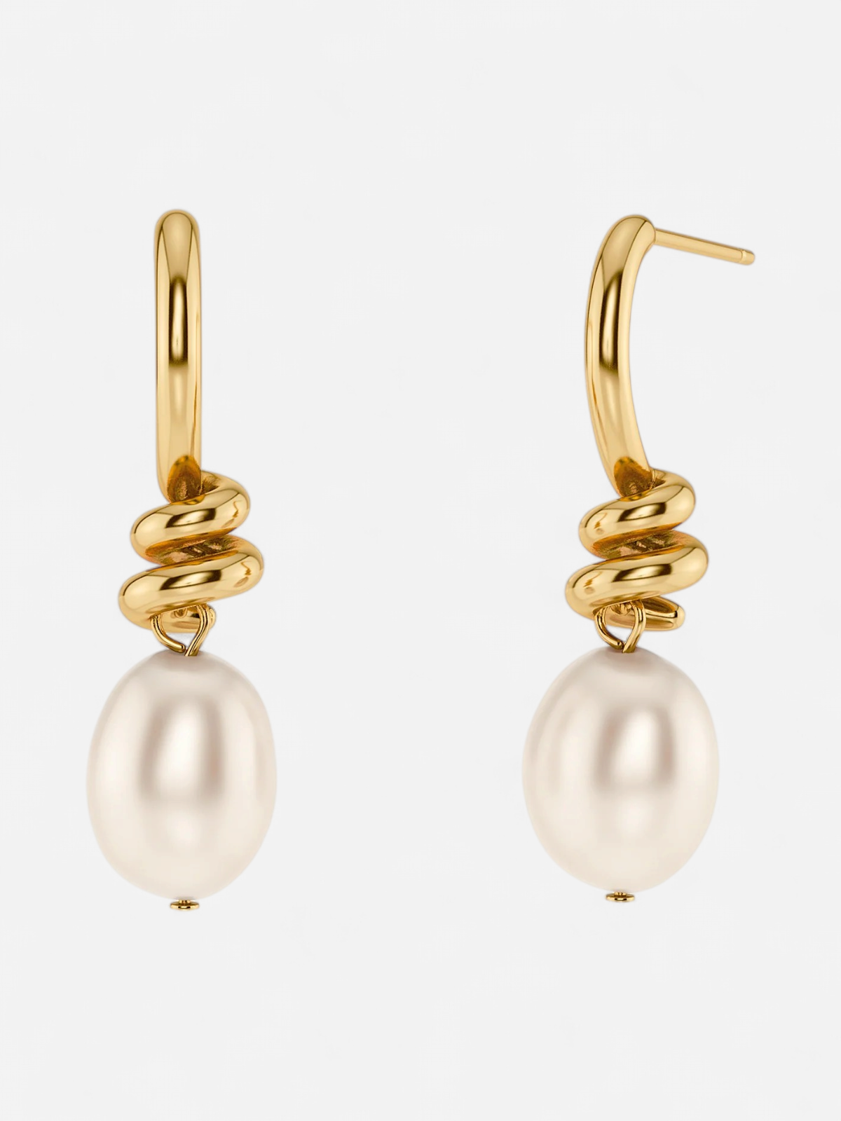 Edblad korvakorut Swivel Earrings Pearl S, Gold pleated - Kekäle.fi