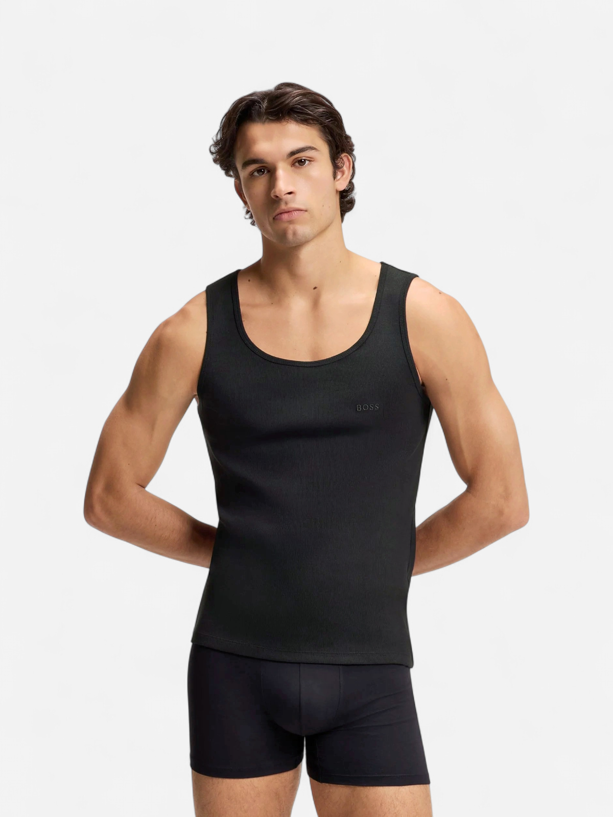 Hugo Boss miesten hihaton paita Tank Top Rib Classic, musta - Kekäle.fi