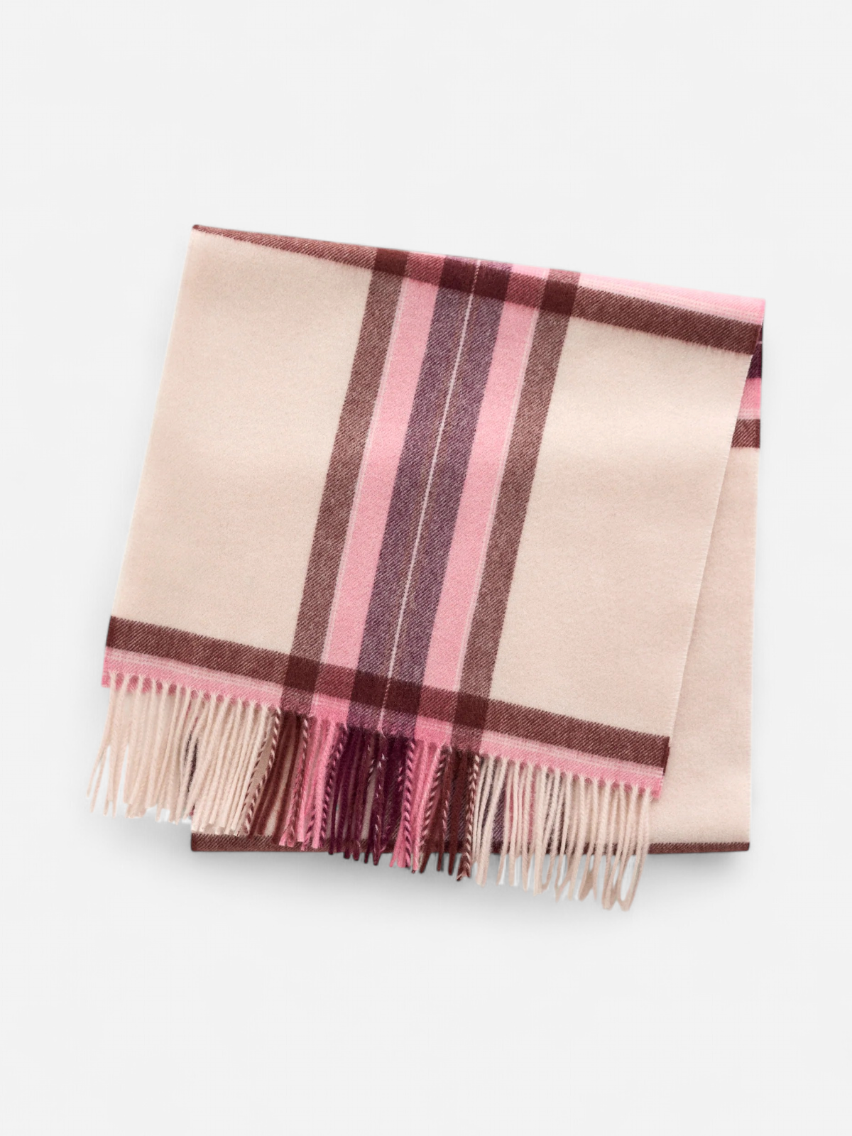 TARTAN CHECK WOOL SCARF VAALEANPUNAINEN RUUT - Kekäle.fi
